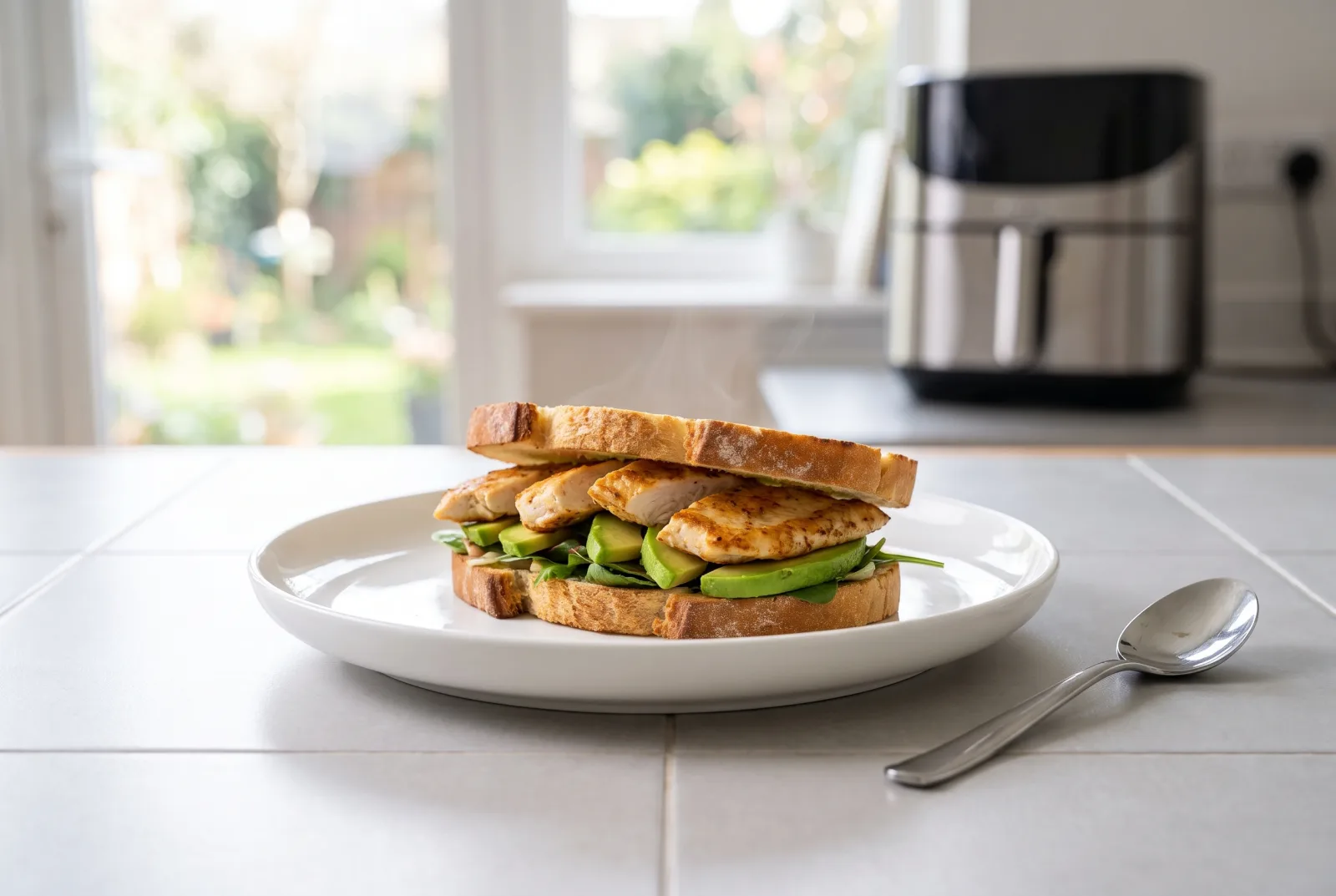 Air Fryer Chicken Sandwich | Heart-Friendly Recipe on Whole-Wheat Bread
