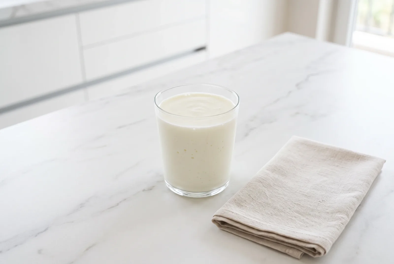 Homemade matsoni — Georgian sugar-free fermented milk drink