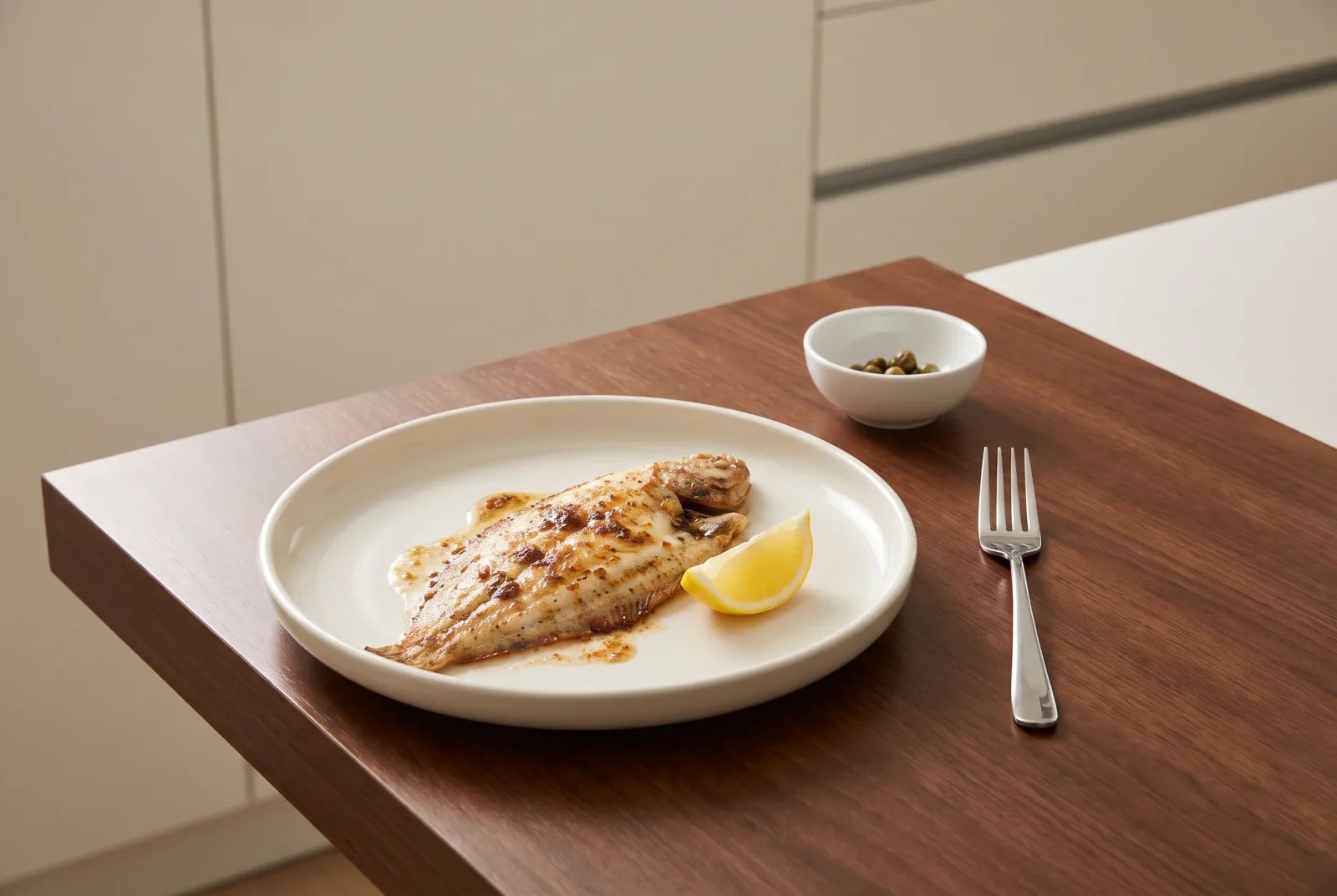 British-Style Grilled Sole | Caper Butter Sauce