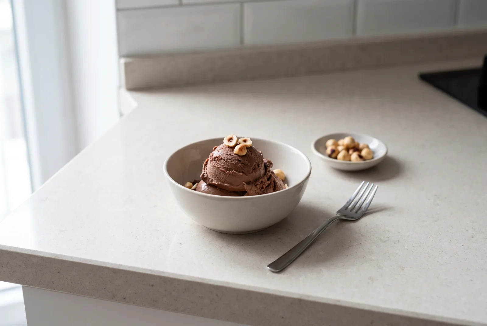 Keto Hazelnut Chocolate Ice Cream | Homemade Ice Cream from Leftover Custard