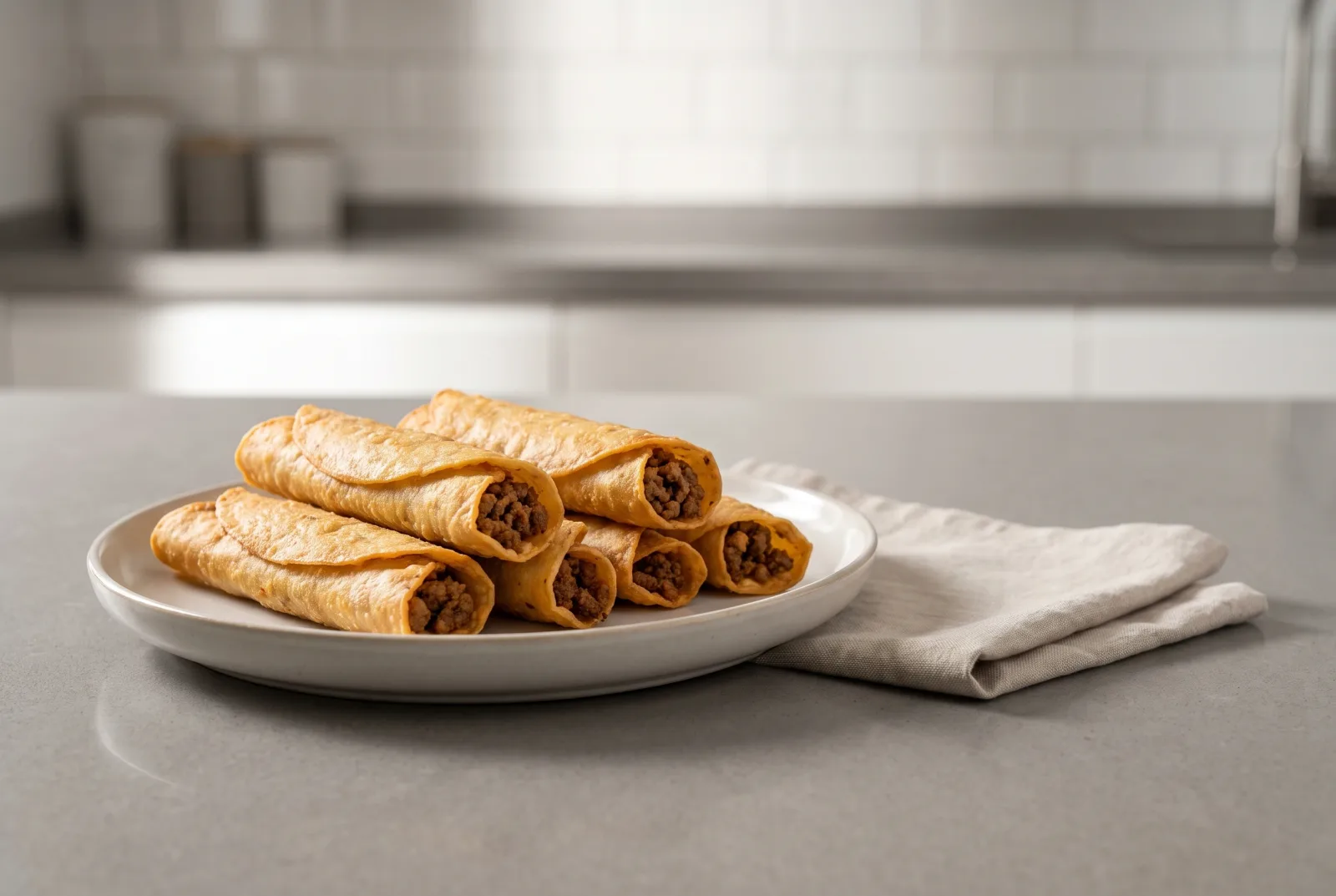 Spiced Ground meat Taquitos — Mexican-Style Crispy Rolls