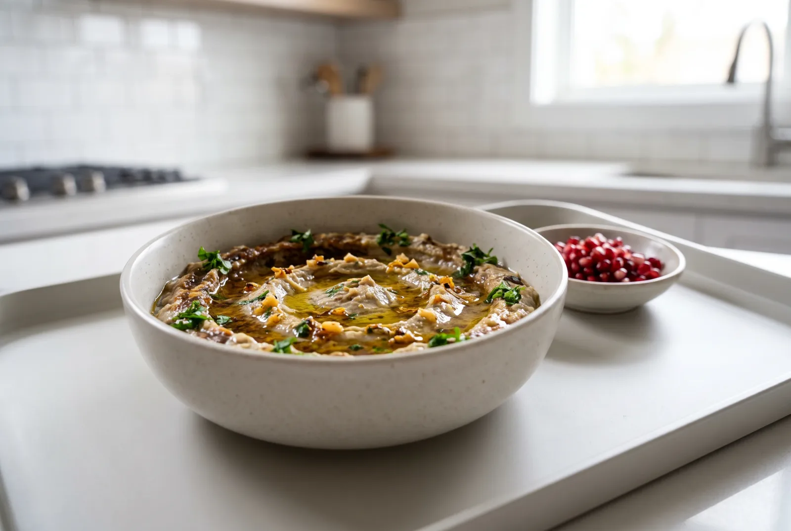 Moutabal | Lebanese Eggplant and Tahini Dip in the Air Fryer