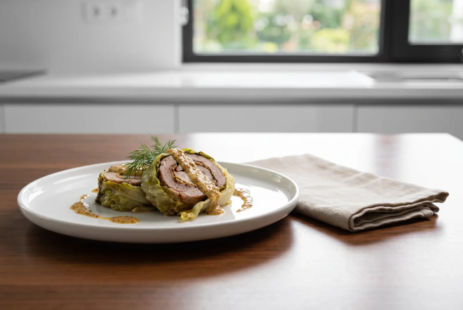 British-Style Mustard Roast Beef Lettuce Wraps