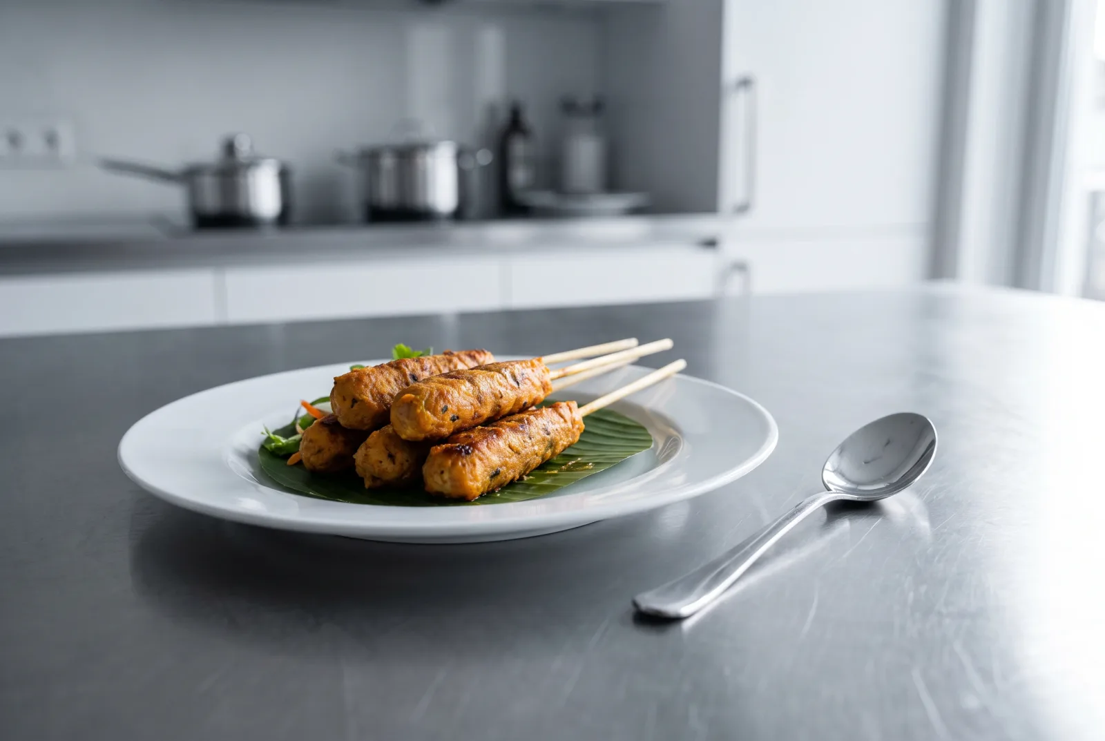 Sate Lilit | Balinese Fish Skewers on Lemongrass Stalks
