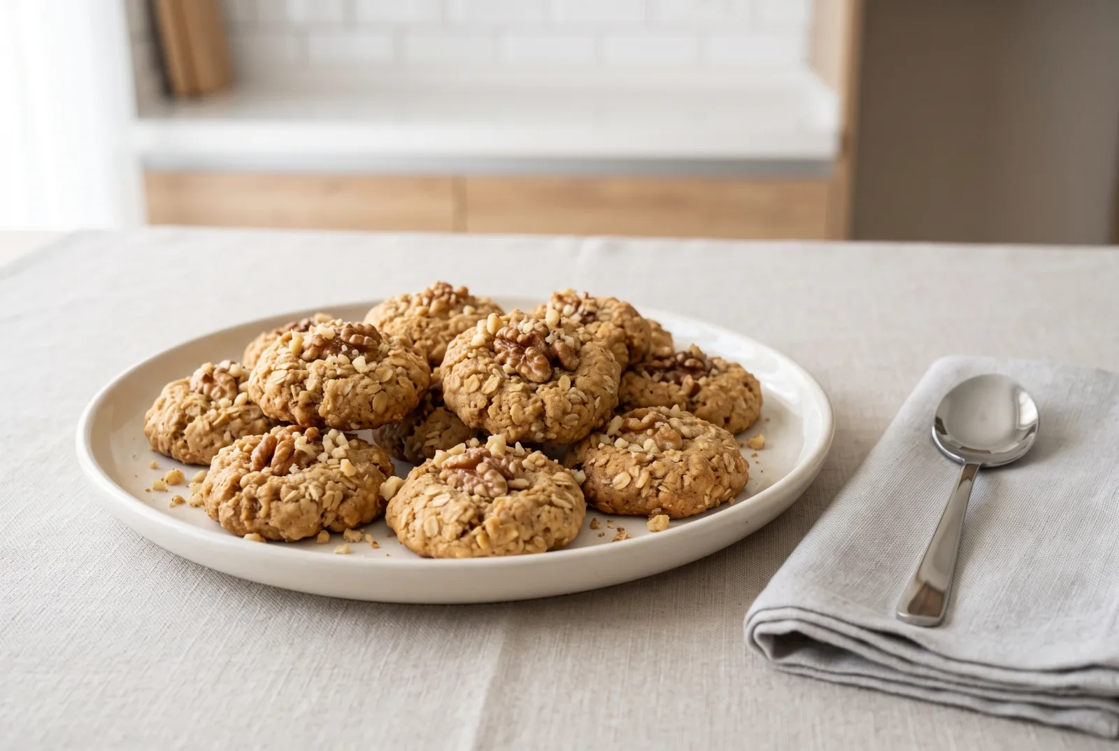 Sugar-Free Walnut Cookies with Erythritol and Oat Flour
