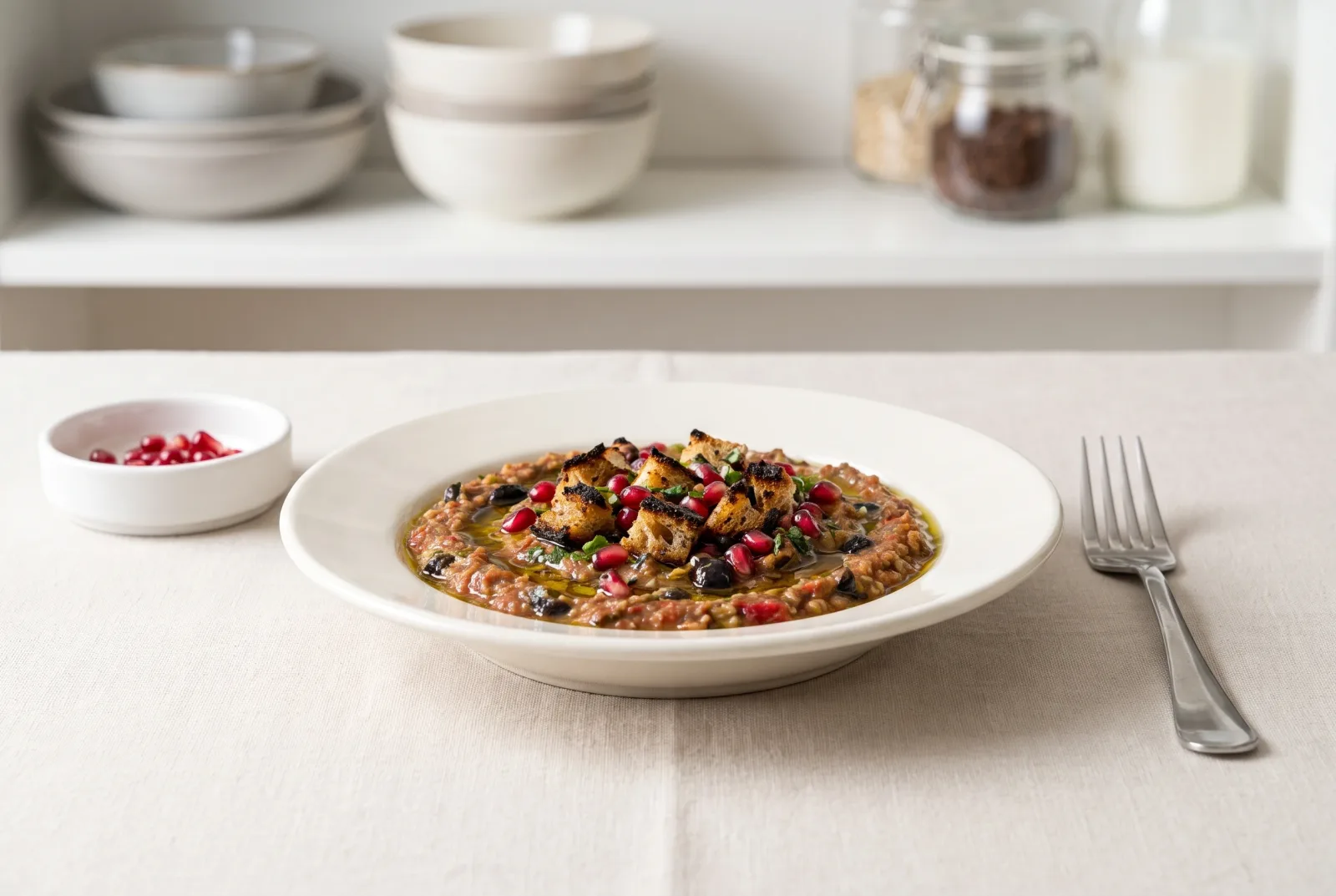 Olive and Whole-Wheat Bread Dip | Roasted Red Pepper and Walnut Meze