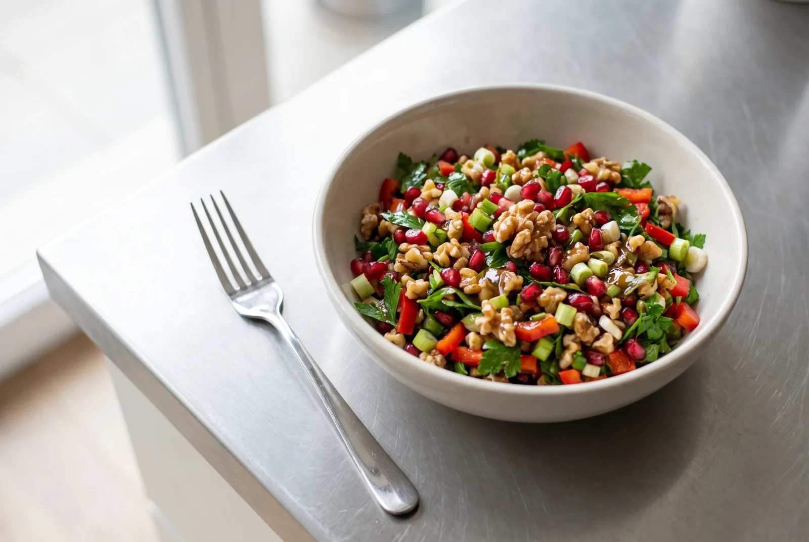 Walnut and Pomegranate Salad | Uzbek-Style Spring Salad