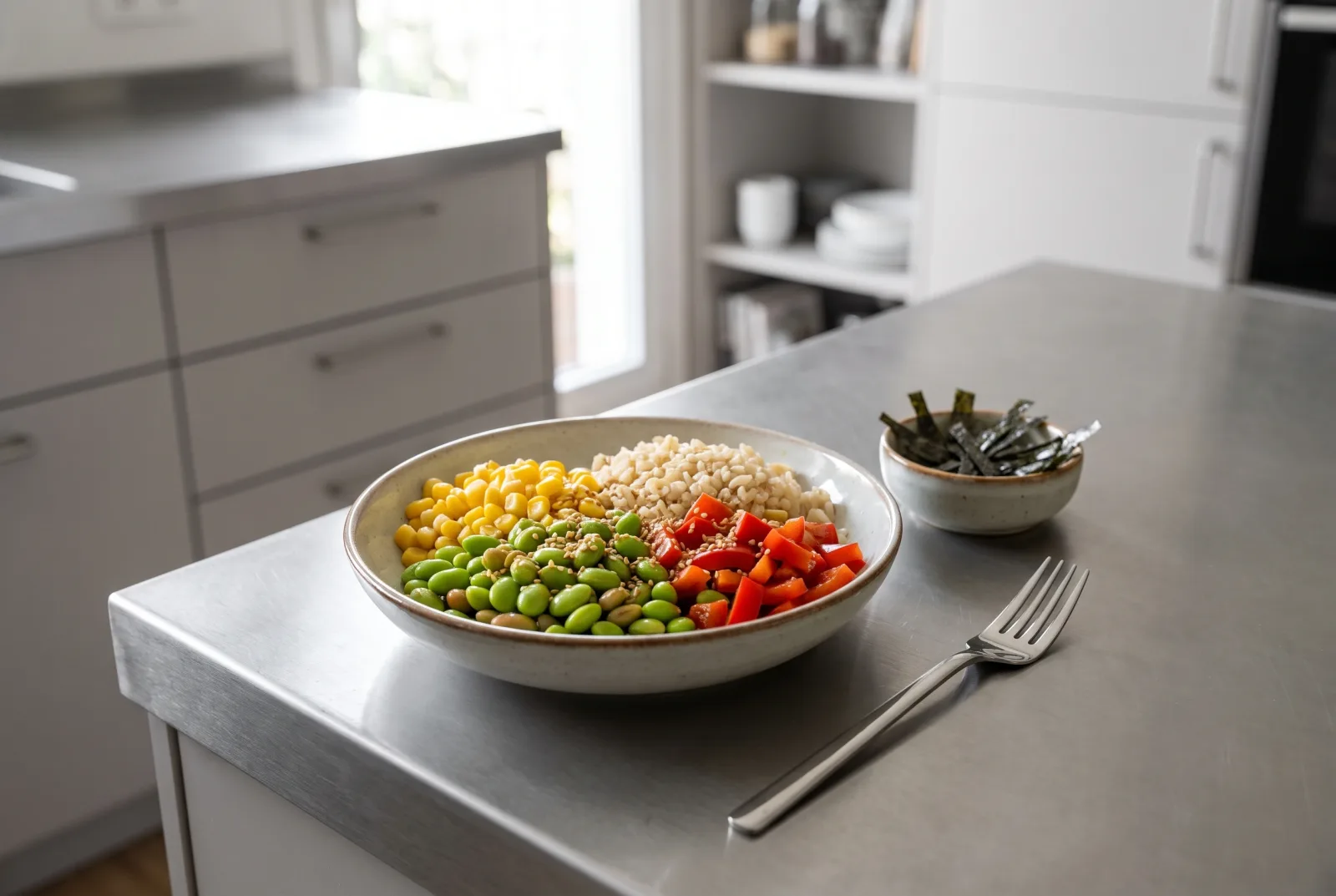 Vietnamese-style Edamame Salad with Brown Rice