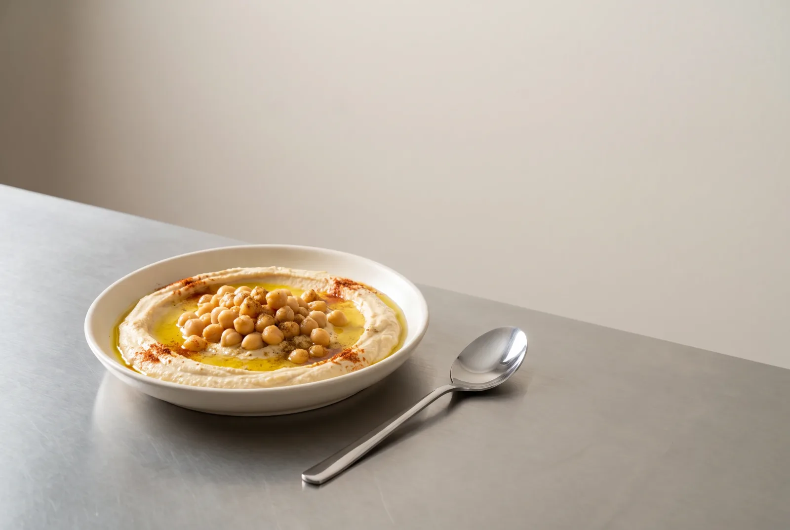 Hummus Breakfast Plate | Lebanese-Style with Olive Oil