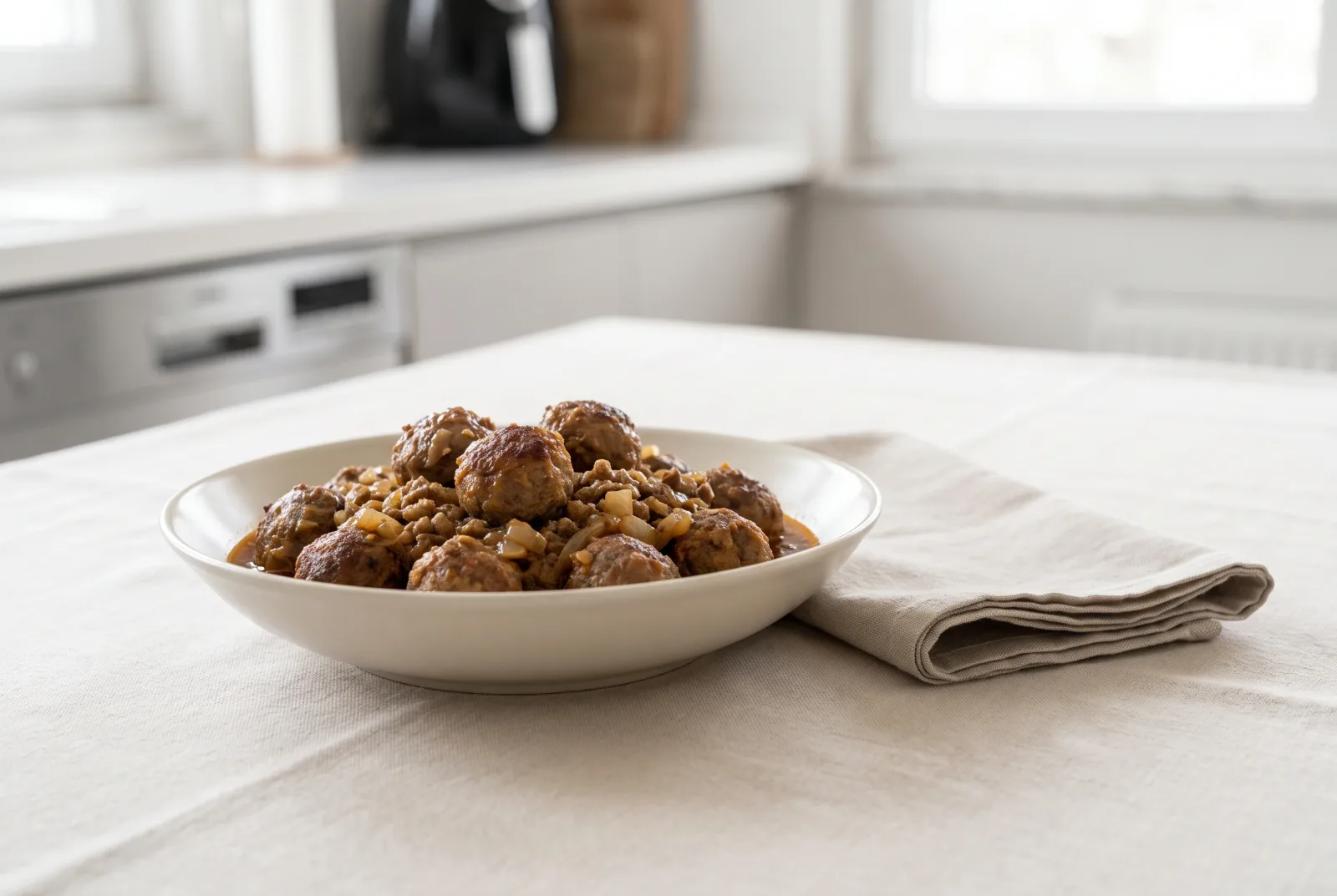 British Meatballs | A Classic with Brown Onion Gravy