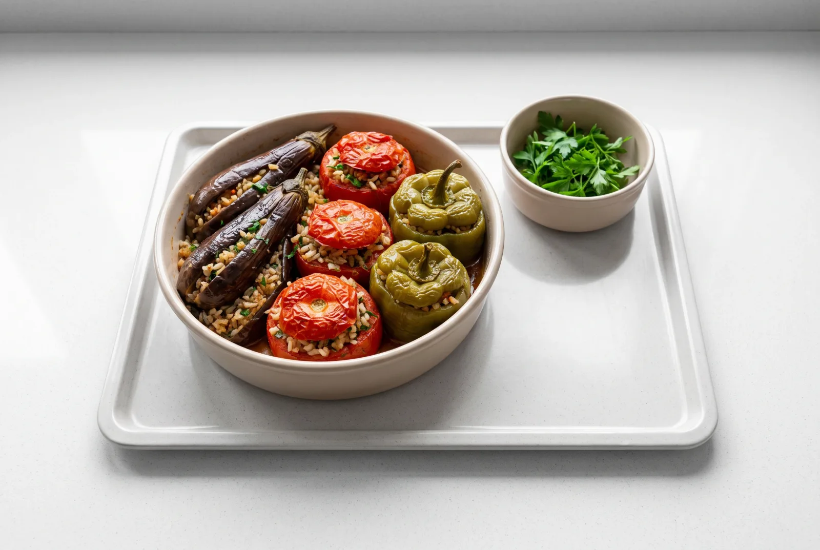 Iraqi Stuffed Vegetables | Olive Oil Dolma with Dried Lime