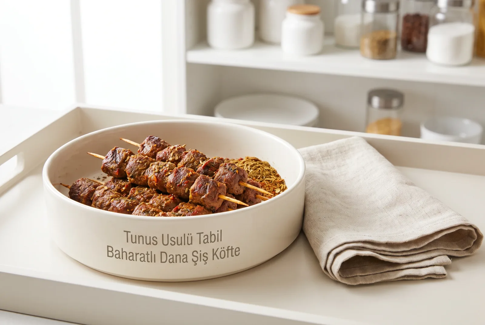 Tunisian Tabil-Spiced Beef Kofta Skewers | Grilled with Whole-Wheat Couscous