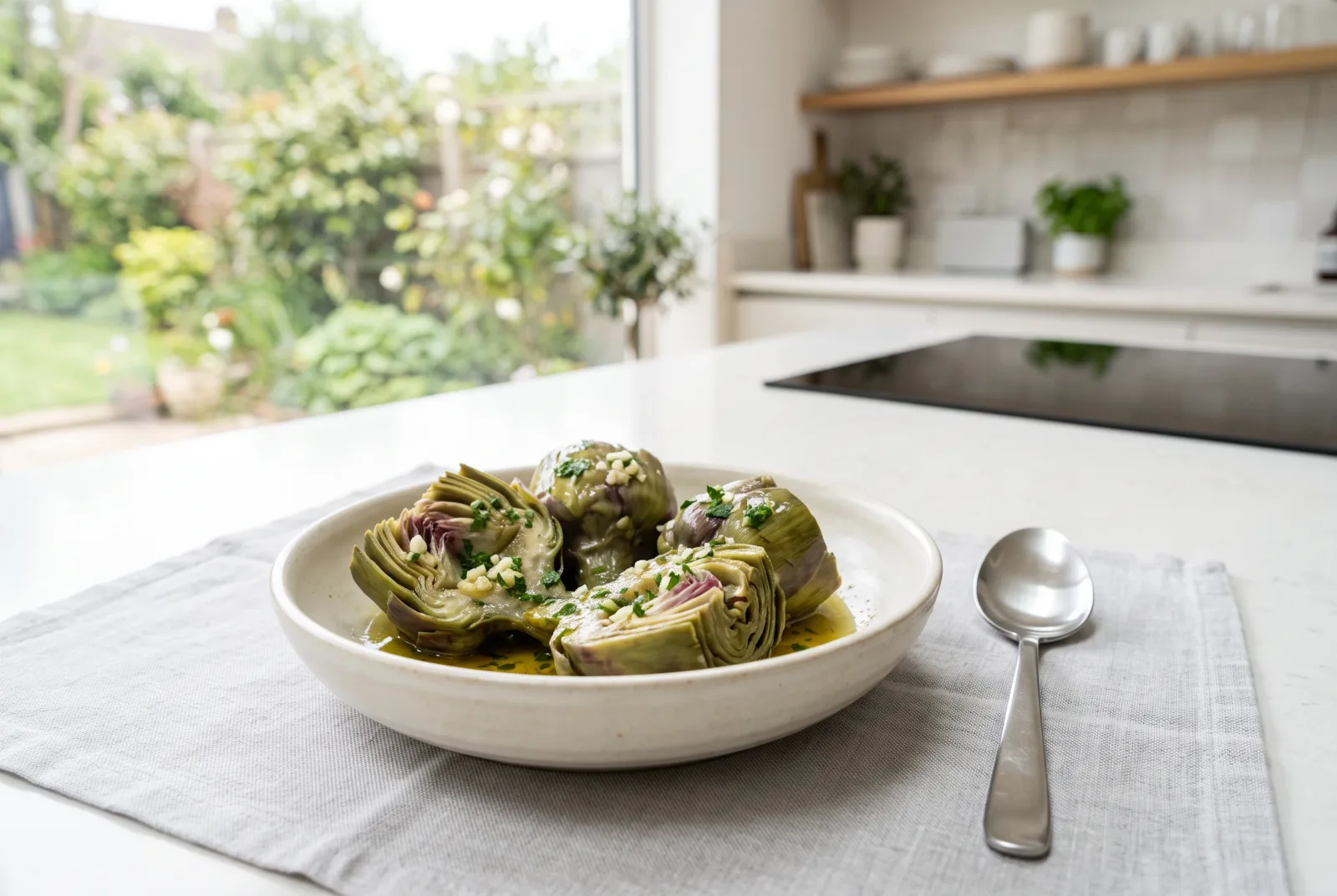 Carciofi alla romana — Roman-style artichokes with mint, garlic and olive oil
