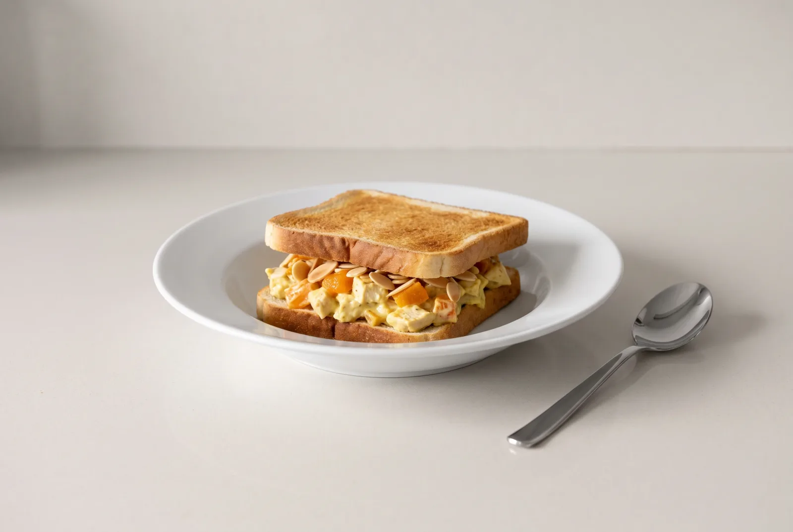 Coronation chicken sandwich — A British classic with curry mayonnaise