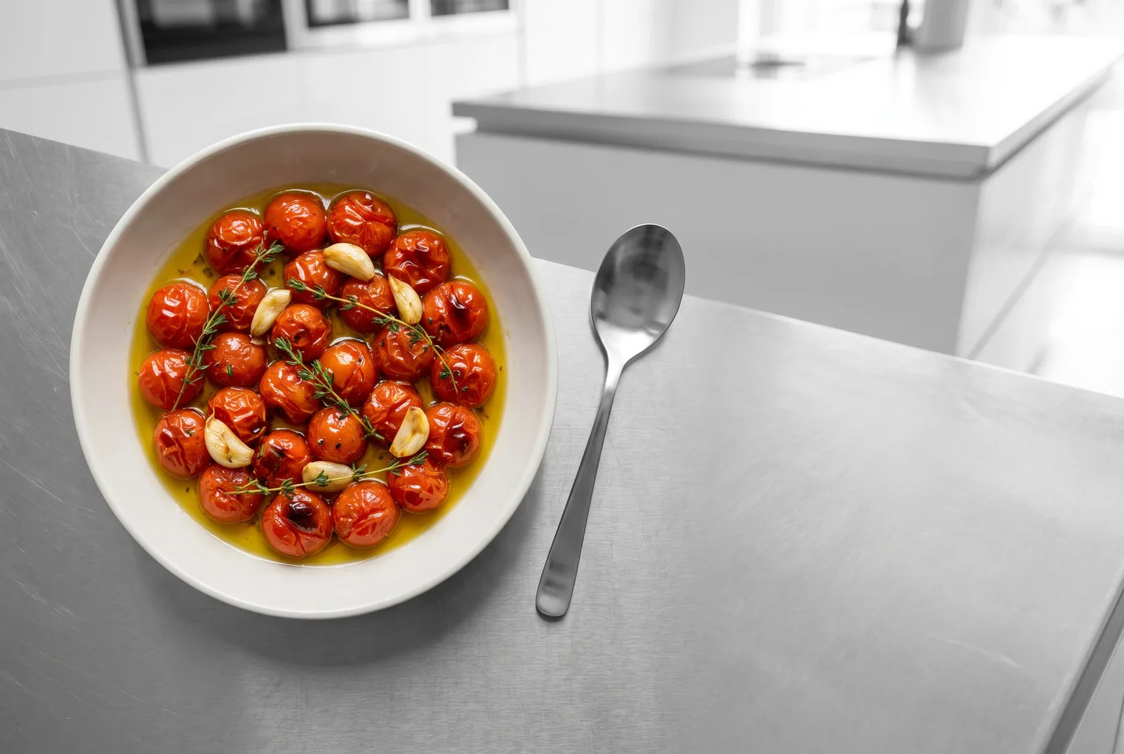 Oven-Roasted Confit Tomato Salad | Olive Oil Salad with Lor (Turkish Whey Cheese)