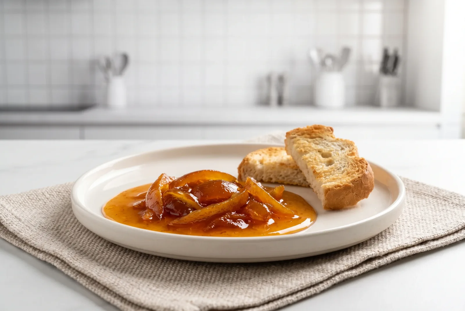 Iraqi-style sugar-free bergamot preserve — a quick air-fryer peel recipe