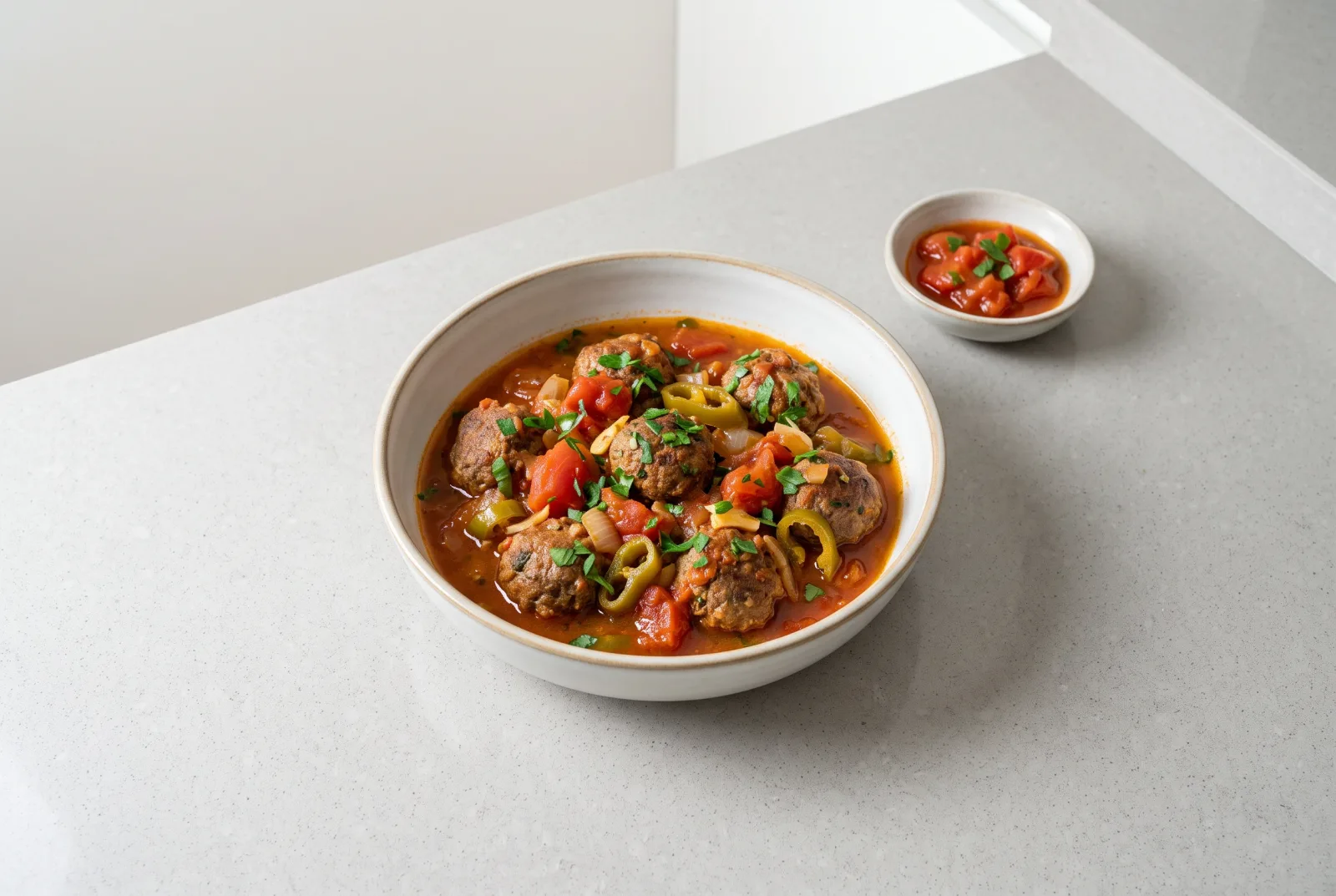 Iraqi Meatball Stew in Tomato Sauce