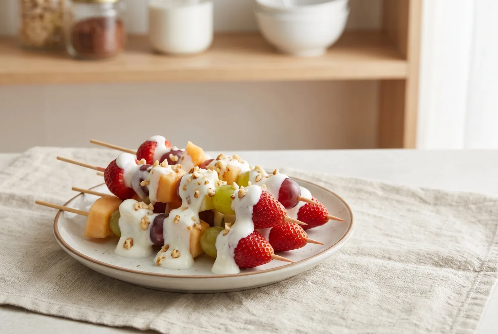 Yogurt-Covered Fruit Skewers | Freezer-Friendly Picnic Snack