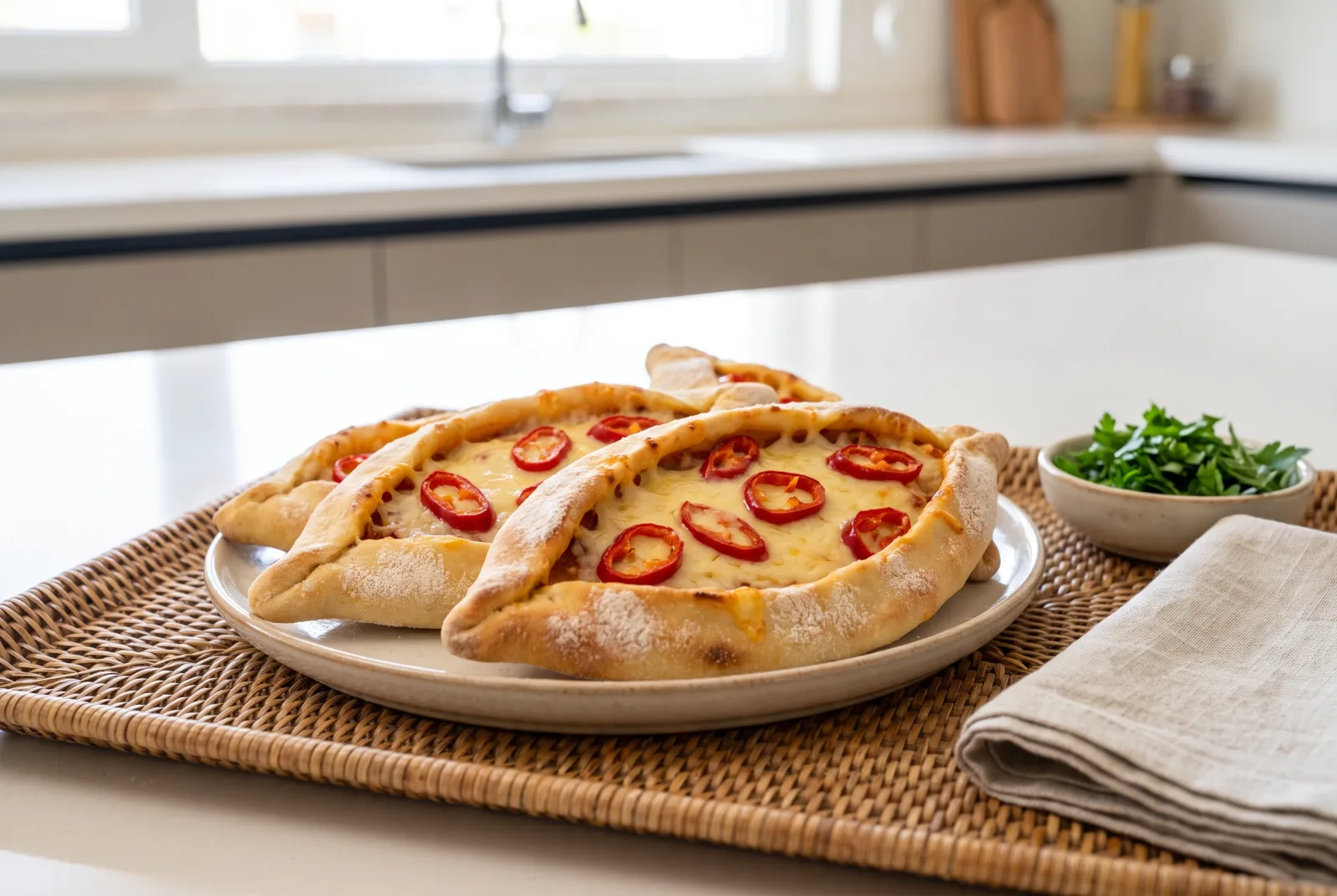 Spicy Cheese Mini Flatbreads | Quick No-Yeast Skillet Pide