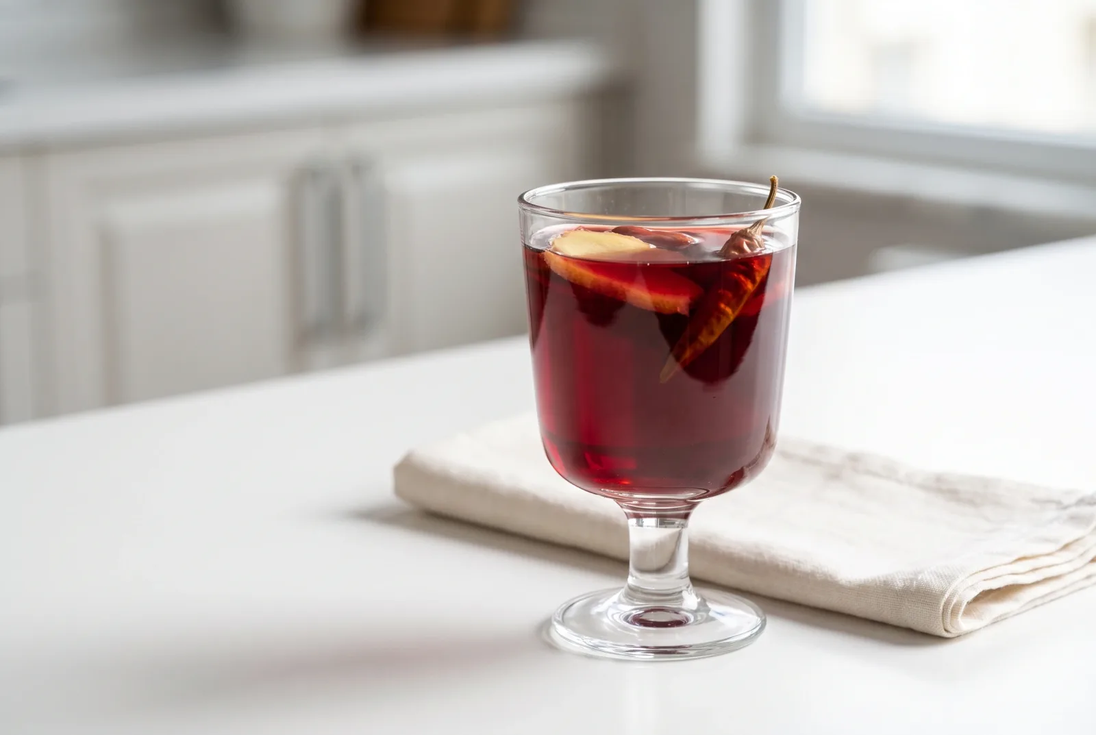 Spicy Pomegranate and Ginger Refresher