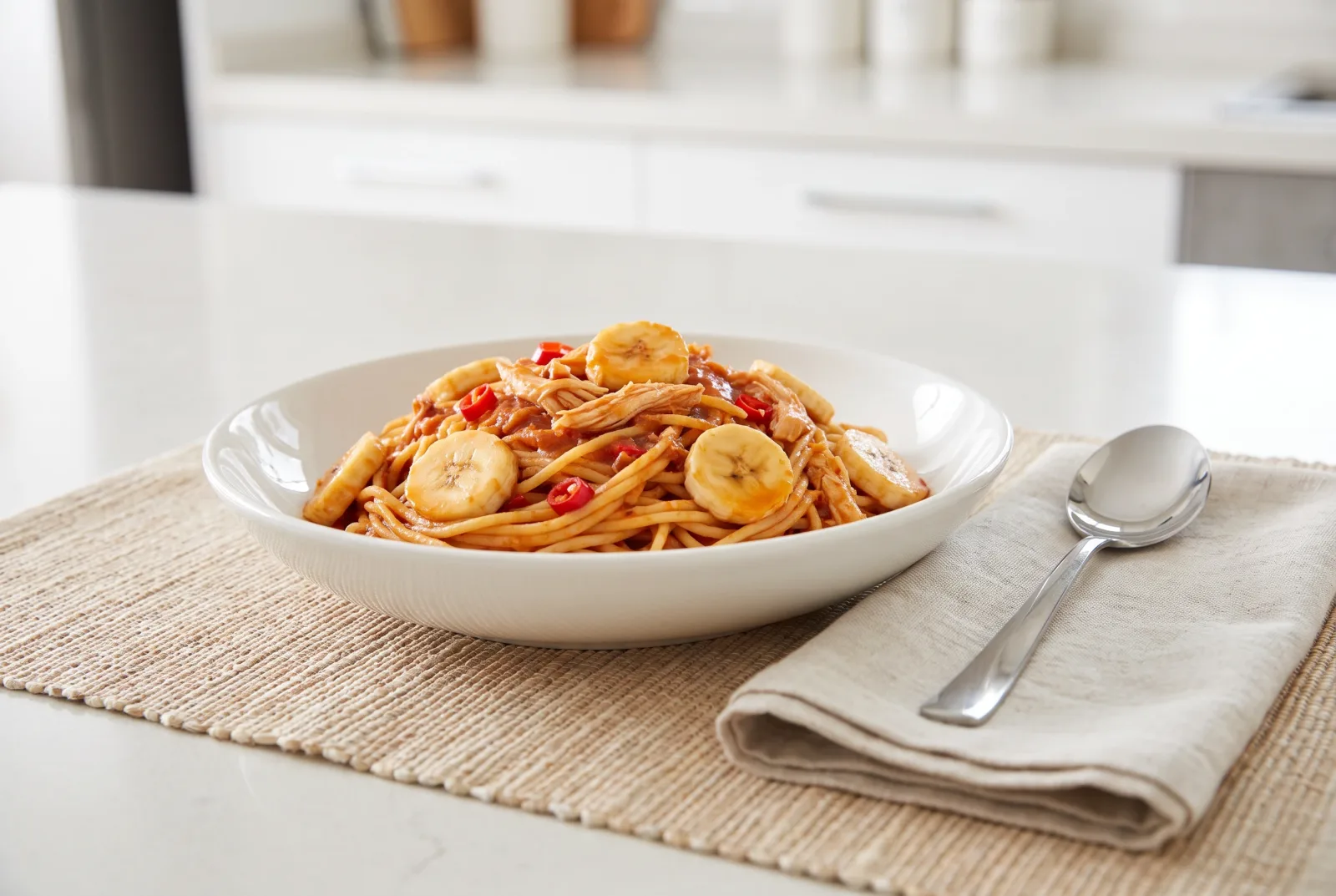 Spicy Filipino Chicken Pasta | Sweet-and-Spicy Sauce with Leftover Chicken