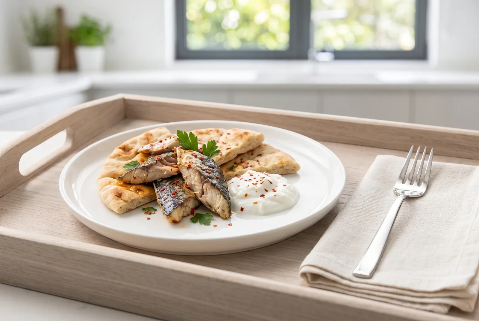 Spicy Mackerel Pita | Greek-Style Heart-Healthy Fish Sandwich