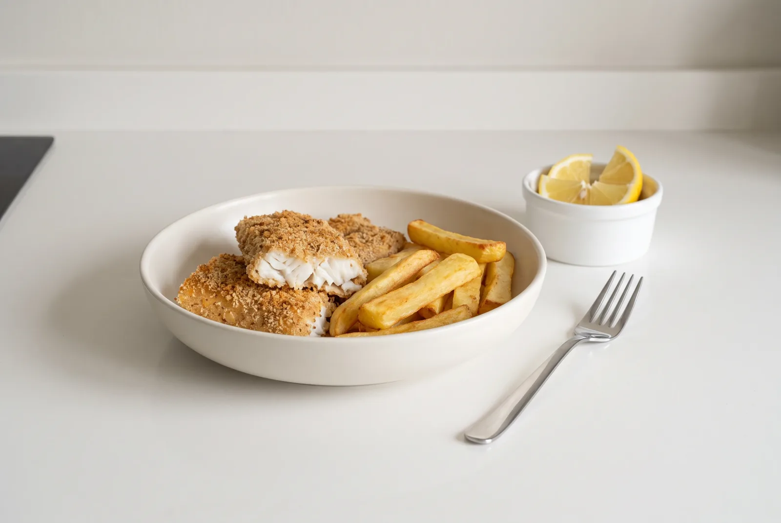 Air Fryer Fish and Fries | Irish-Style Whole-Wheat-Crusted Fish