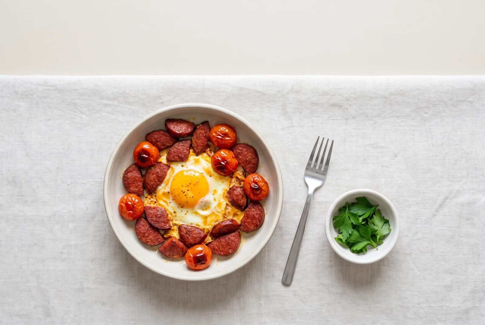 Spicy Turkish Beef Sausage and Eggs in the Air Fryer | Quick Breakfast