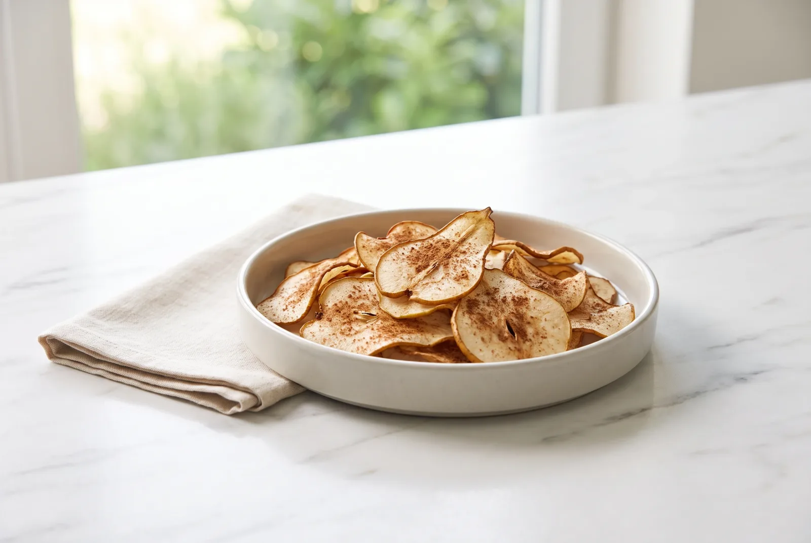 Air Fryer Pear Chips | Sugar-Free American-Style Baby Snack