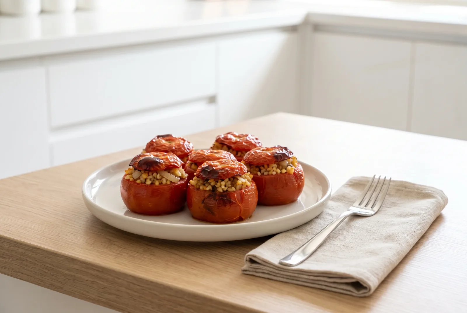 Air Fryer Stuffed Tomatoes | Bulgur Snack