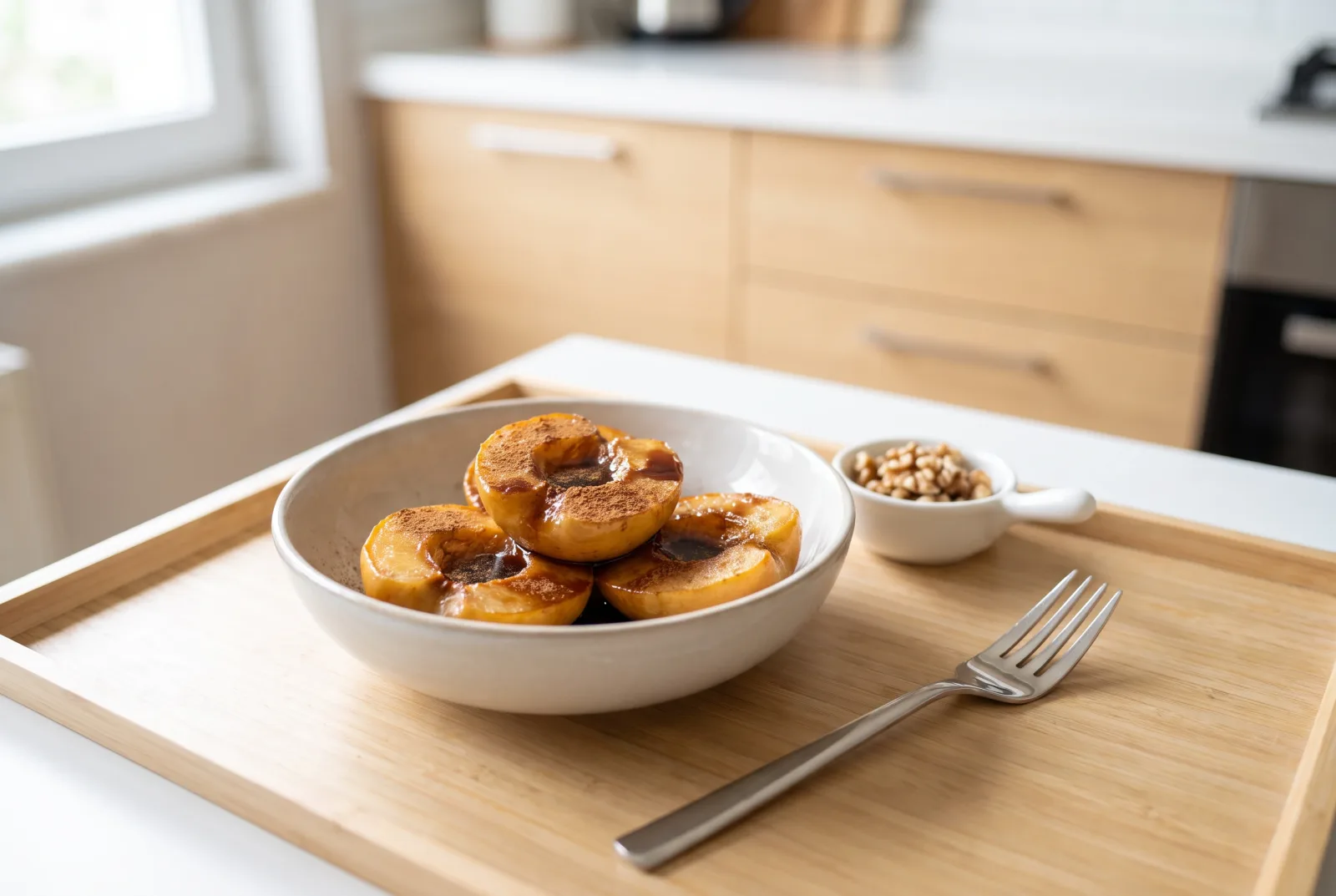 Air-fryer quince with date syrup — Iraqi-style nut-free dessert, no oven needed