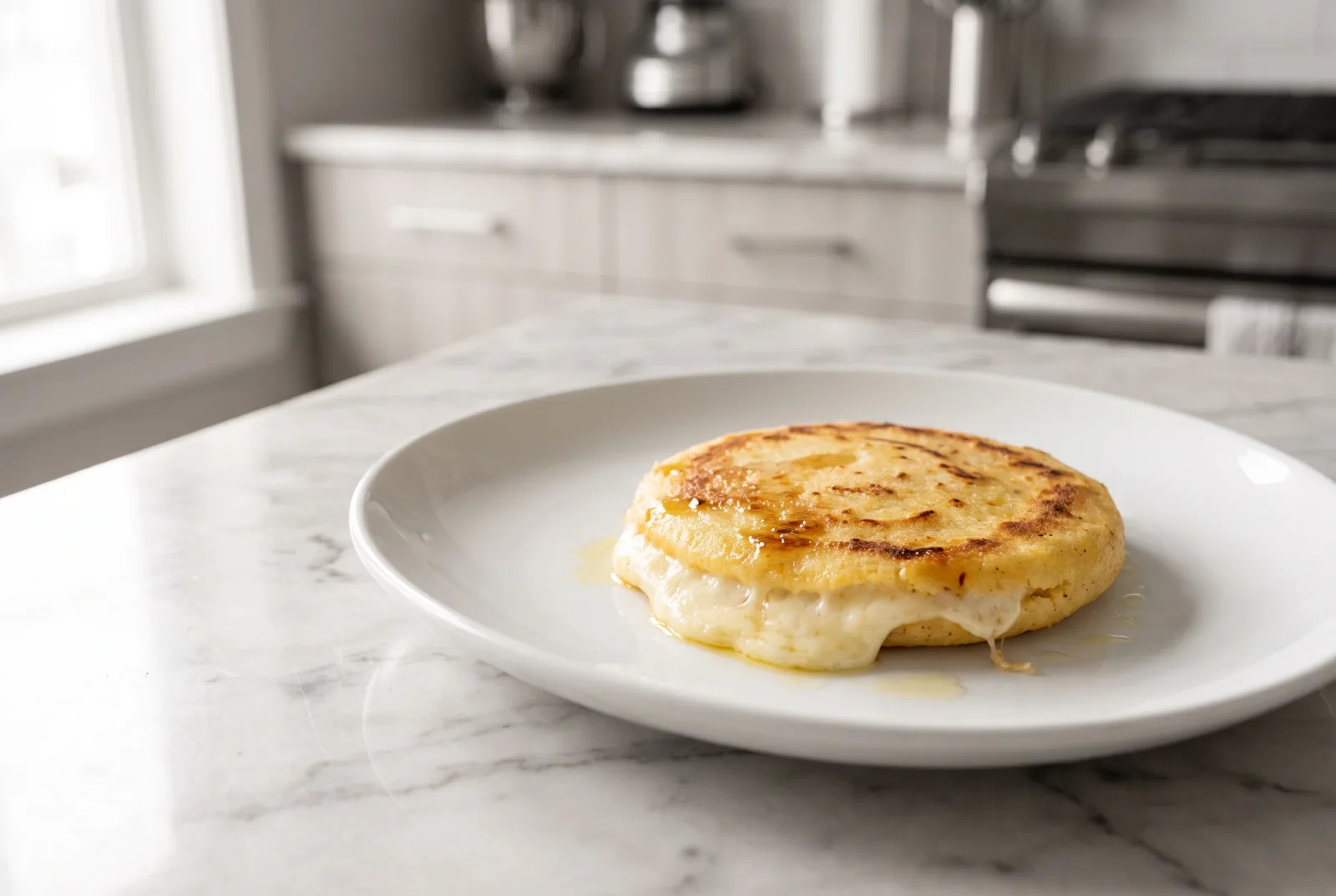 Arepa de Queso | Colombian-Style Thick Cheese Arepa