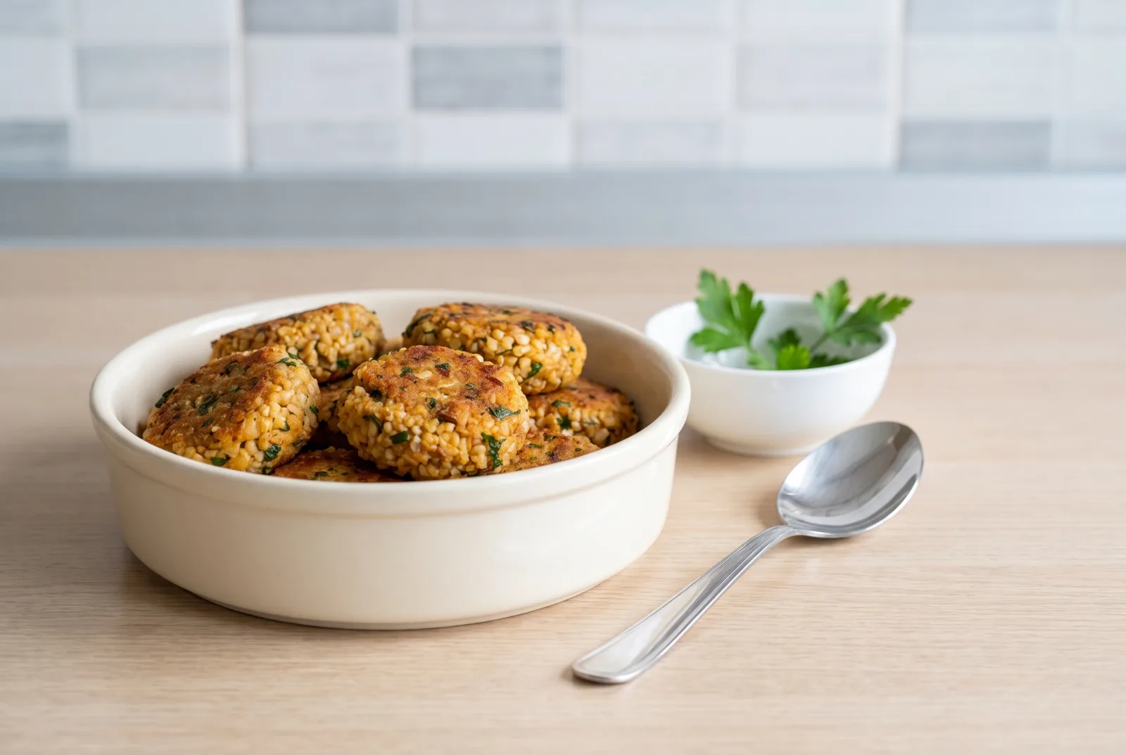 Leftover Bulgur Pilaf Patties — Whole-Wheat Pan-Fried Patties