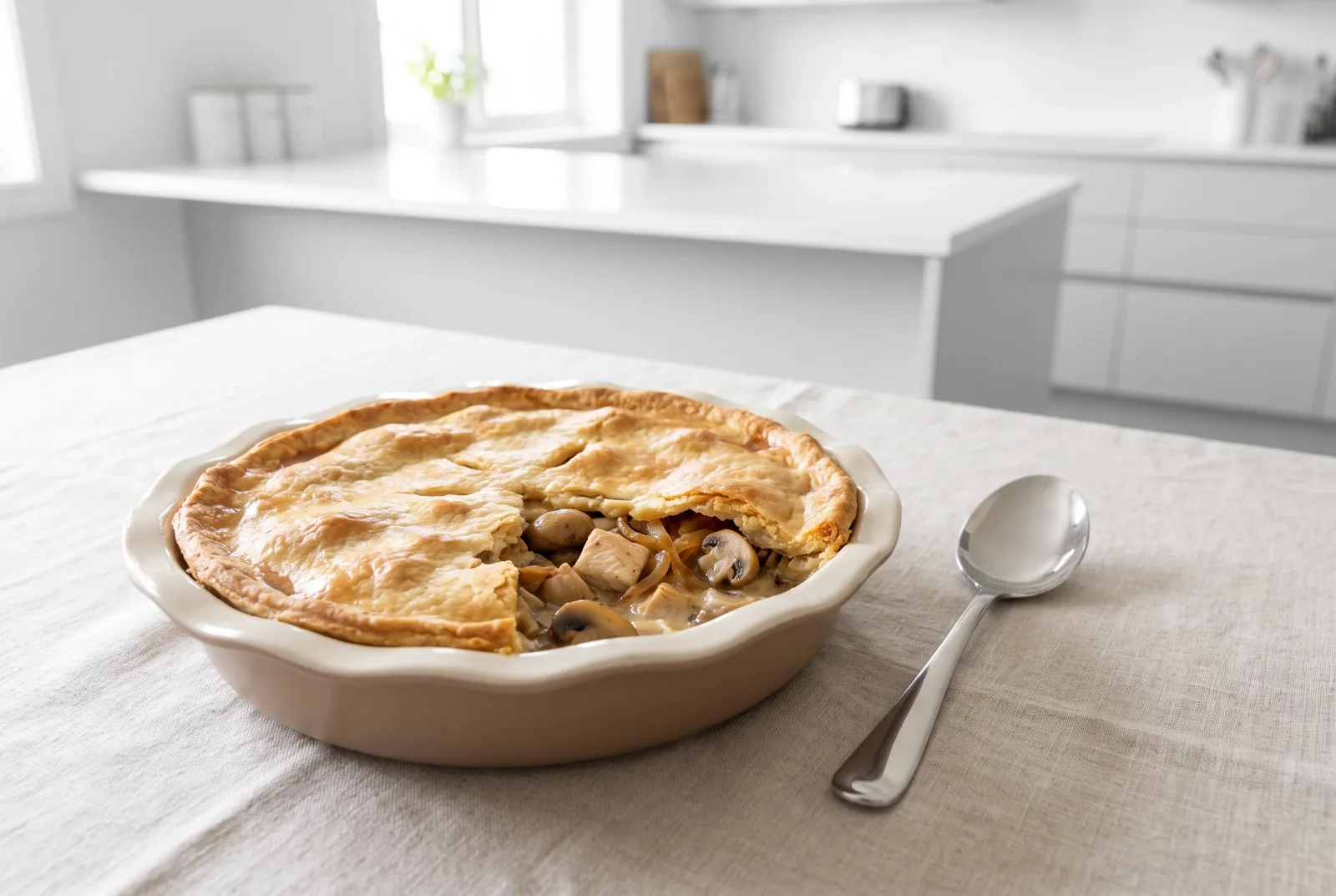 Leftover Chicken Pie | English-Style Creamy Mushroom Pastry