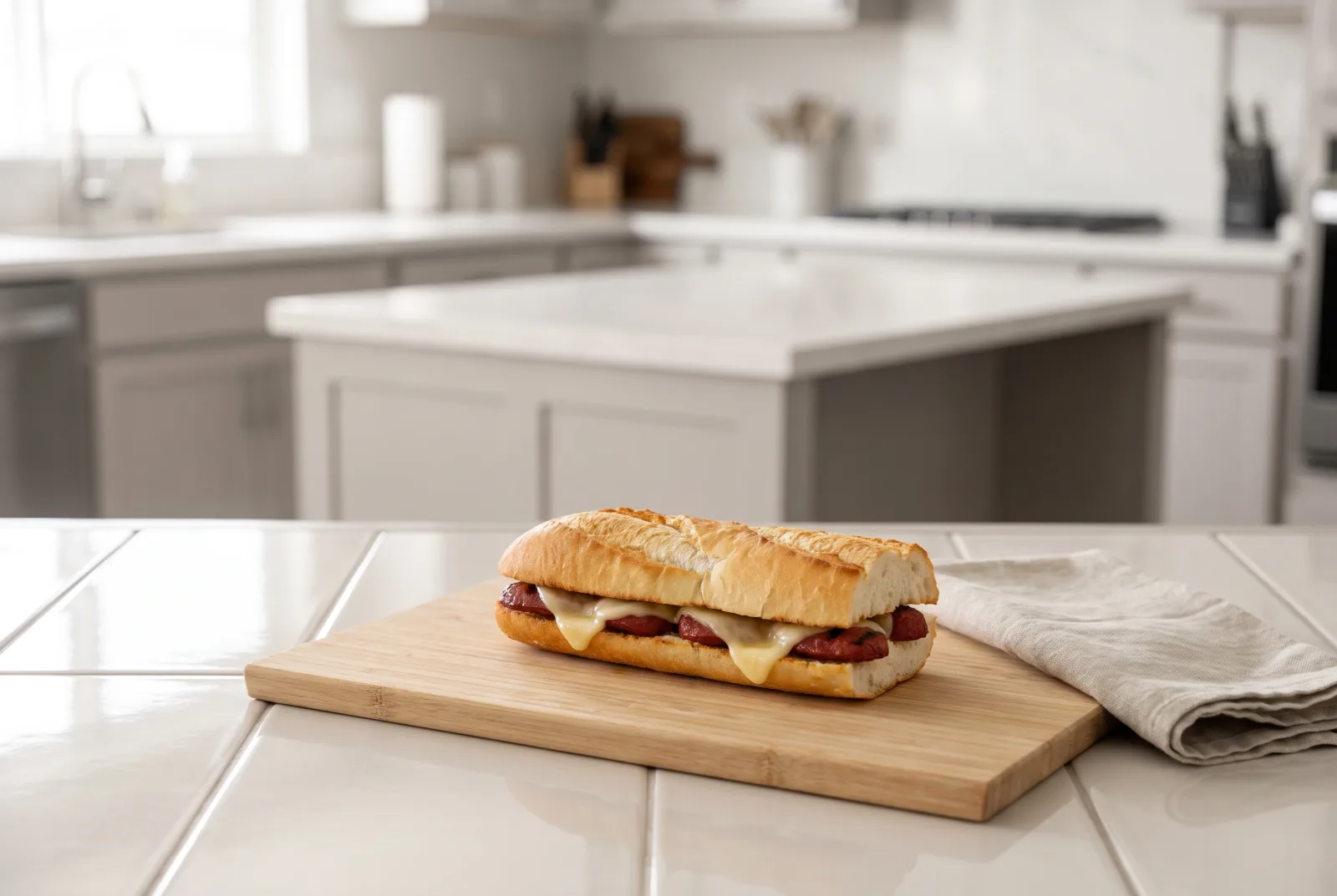 Ayvalık Tostu — Turkish toasted sandwich with beef sucuk and kashar cheese