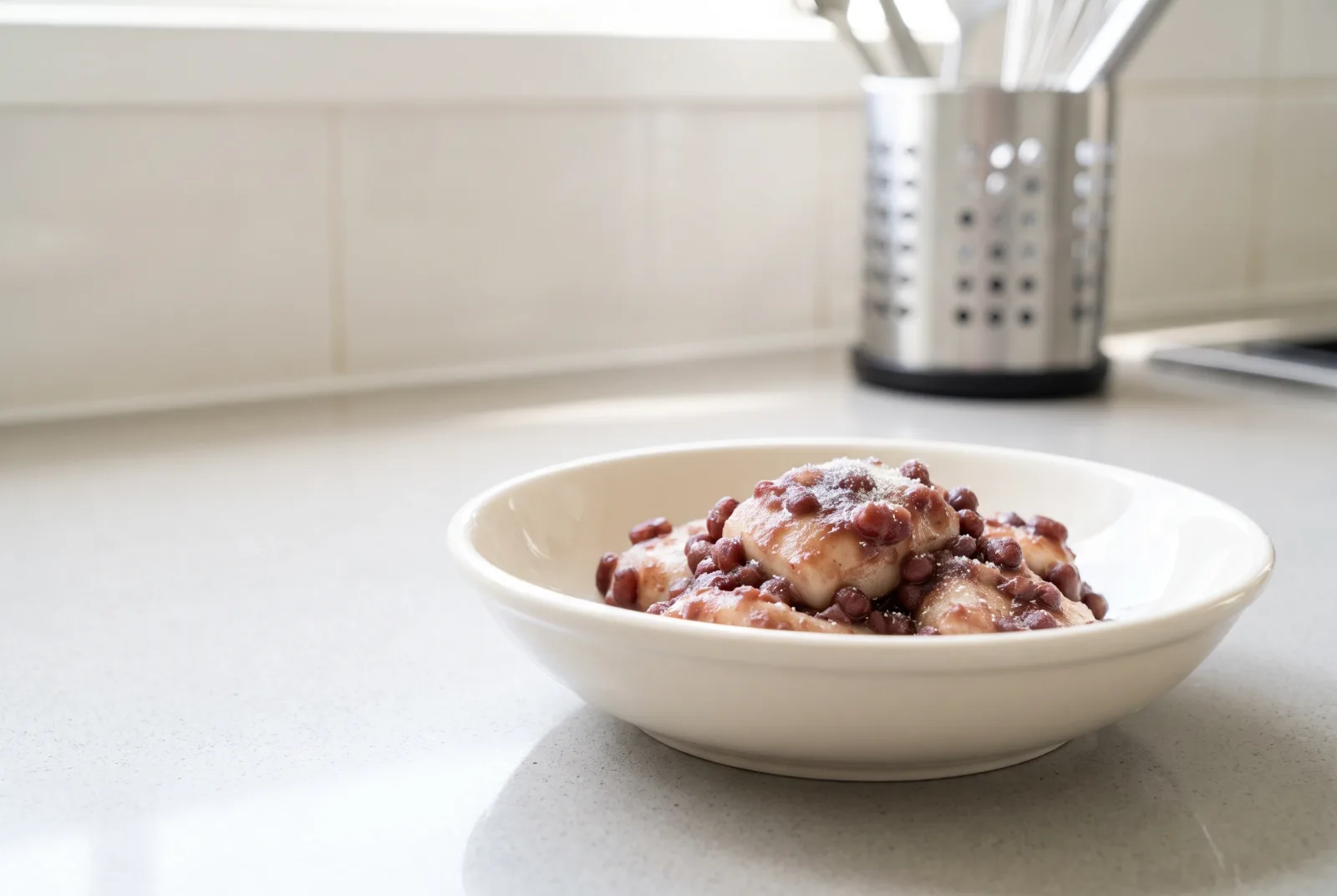 Azuki Mochi | Chilled Japanese Dessert with Pressure-Cooked Red Beans