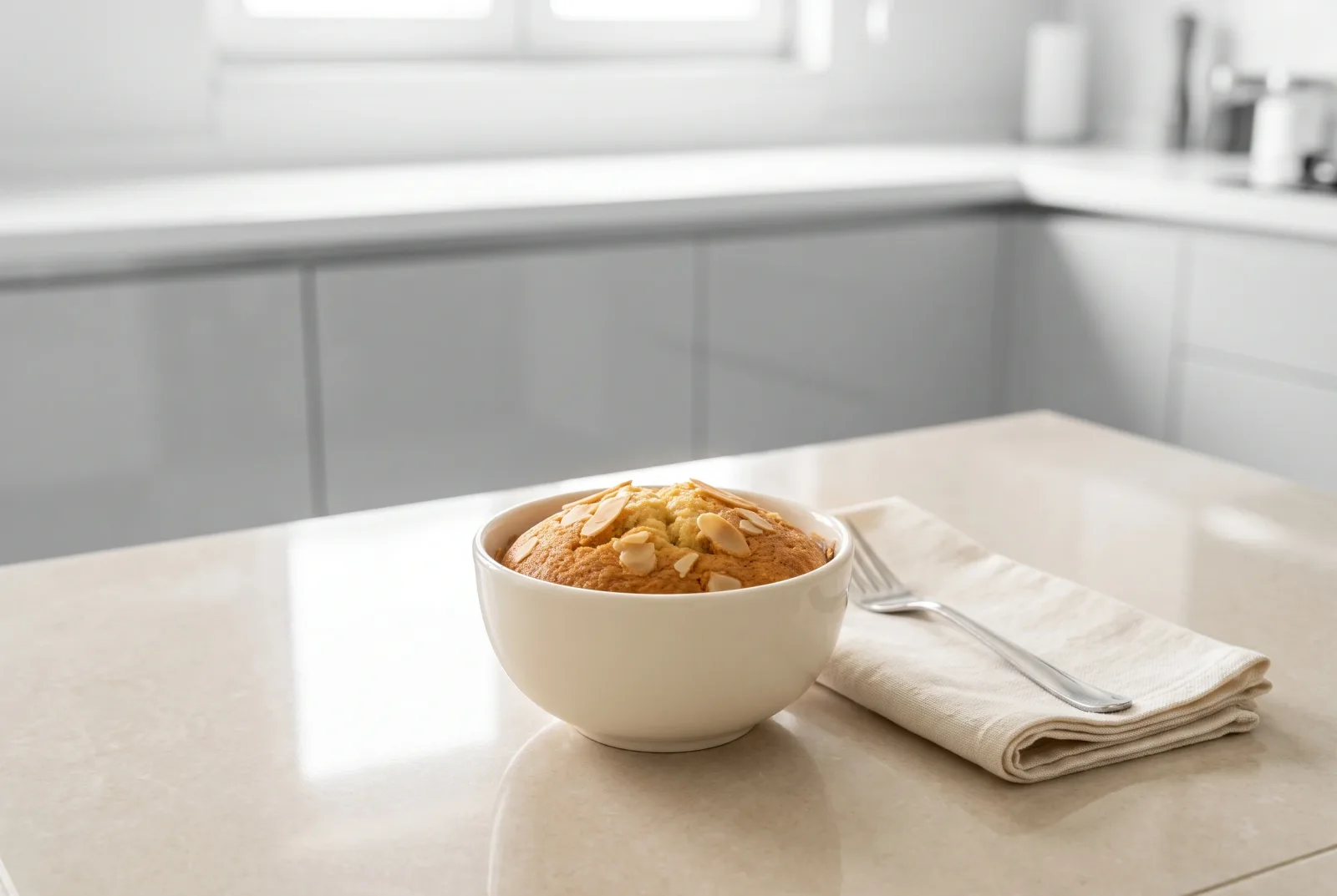 Almond Mug Cake | Ready in 2 Minutes in the Microwave