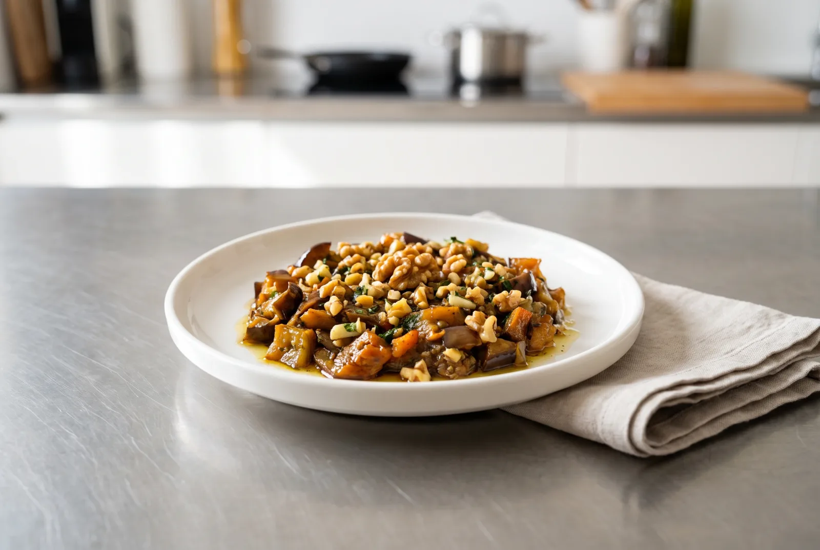 Azerbaijani Eggplant and Walnut Mezze — Air-Fryer Style