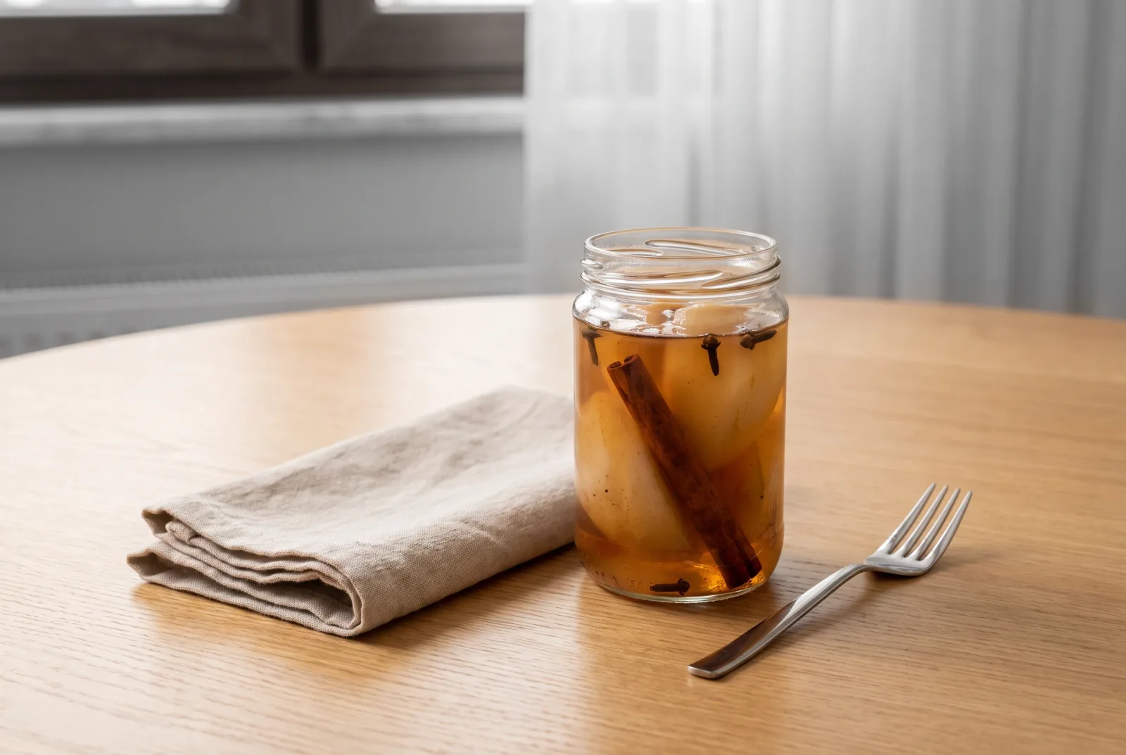 Spiced Pear Compote — Gently Poached with Cinnamon and Cloves