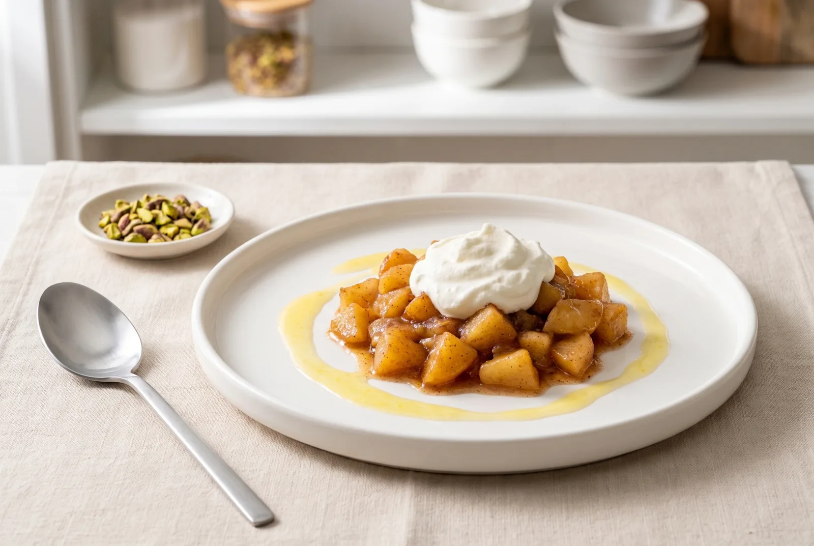 Spiced Apple Fool | Raw Apple Dessert with Whipped Cream