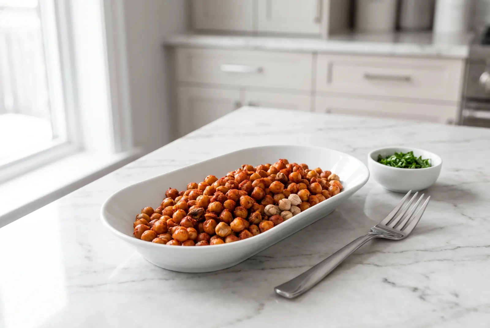 Spiced Roasted Chickpeas | Crispy Pressure-Cooked Snack