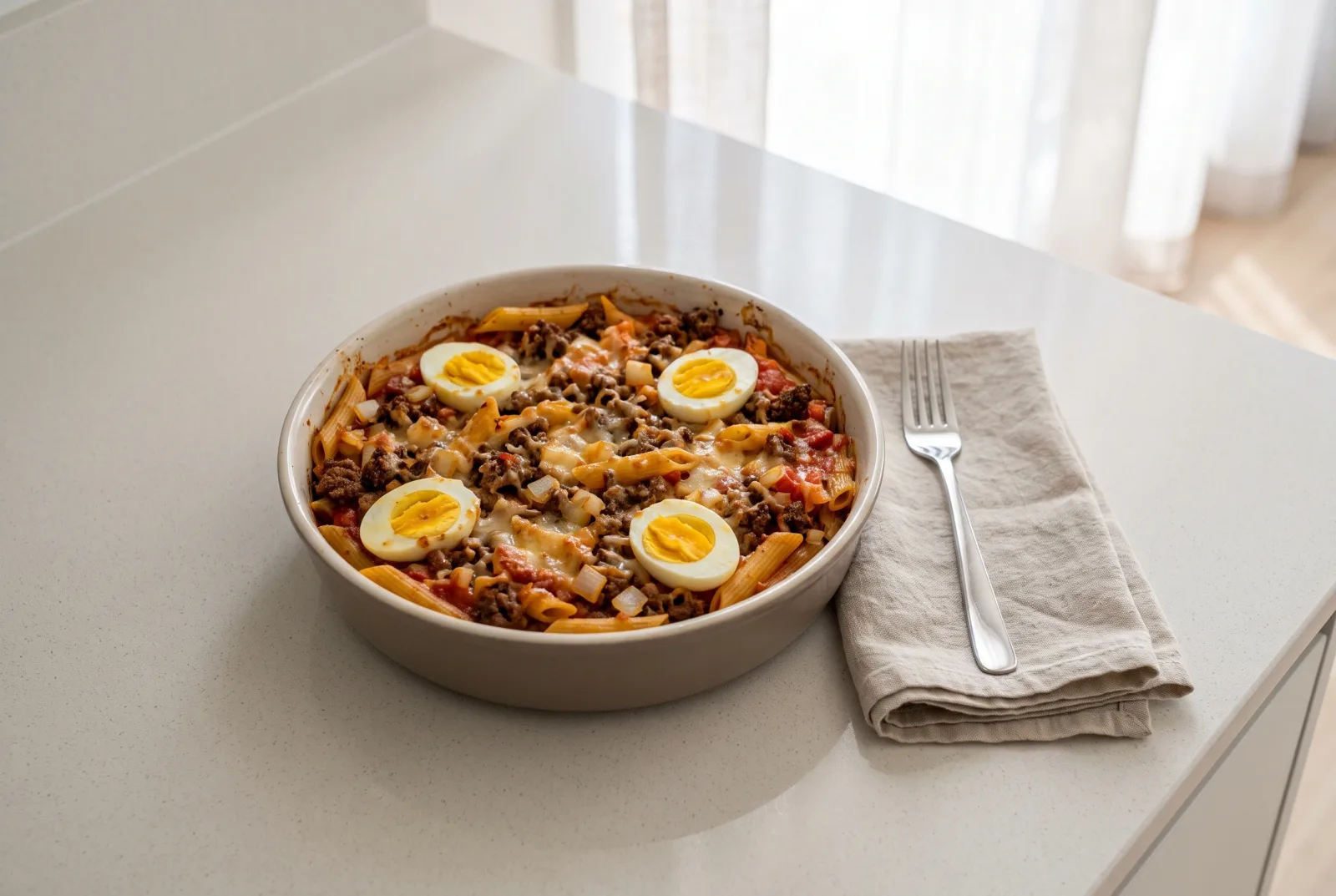 Spiced Ground Beef Baked Pasta | Saudi-Style Macaroni Bil Laham