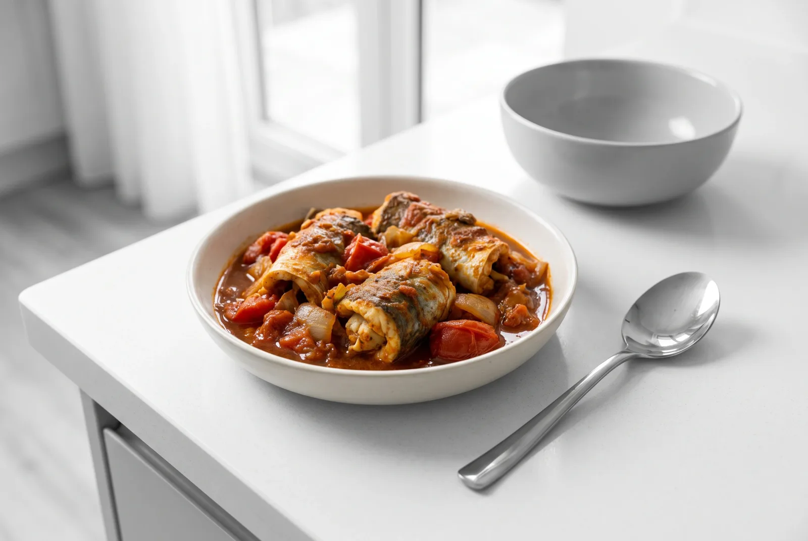 Iraqi-style spiced sea bass stew in the pressure cooker