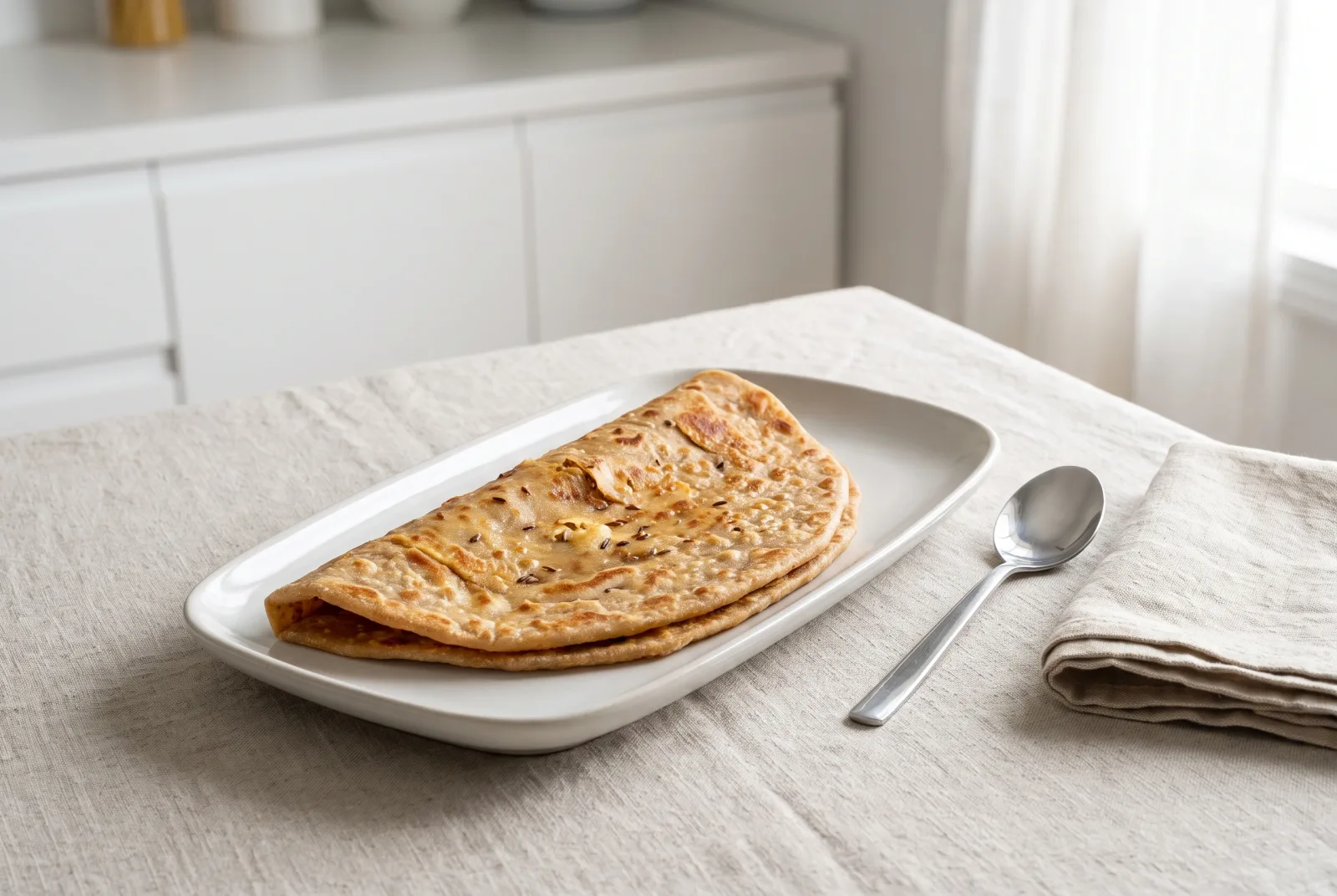 Spiced Cheese Paratha | Pakistani Whole-Wheat Breakfast Flatbread
