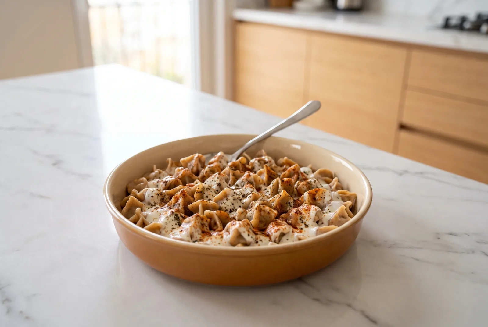 Spiced Whole-Wheat Mantı (Turkish Dumplings) | Hand-Sealed for a Crowd