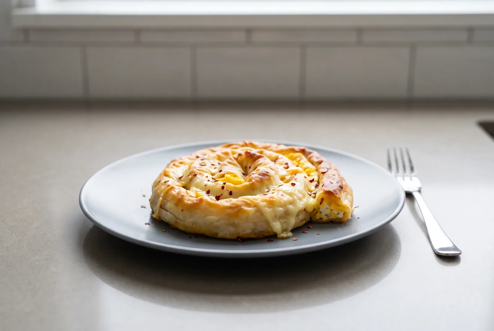 Spicy Balkan-Style Sirnica | Phyllo Pie with Kashar and Hot Pepper