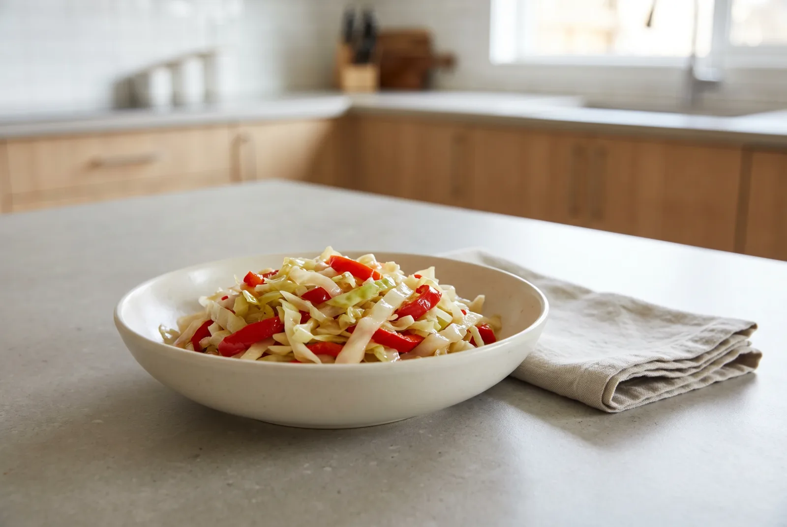 Balkan Cabbage Salad | Tangy Salad with Red Pepper Mash