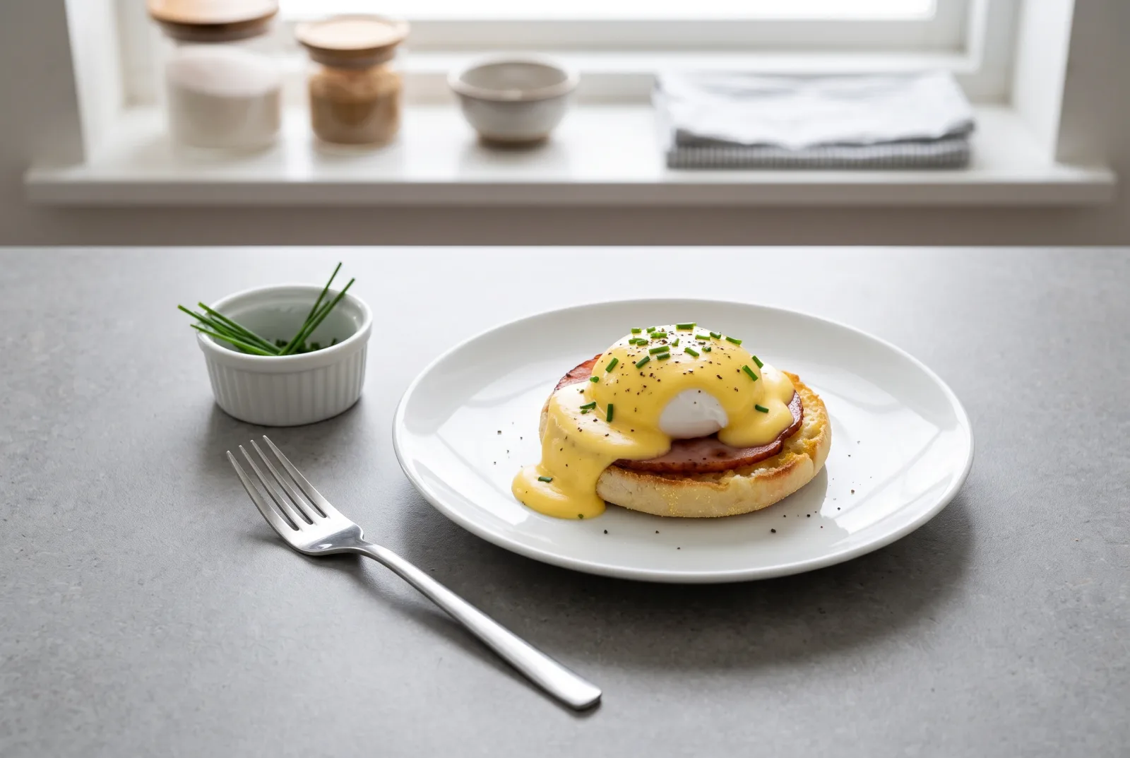 Eggs Benedict | American Breakfast Classic with Beef Bacon