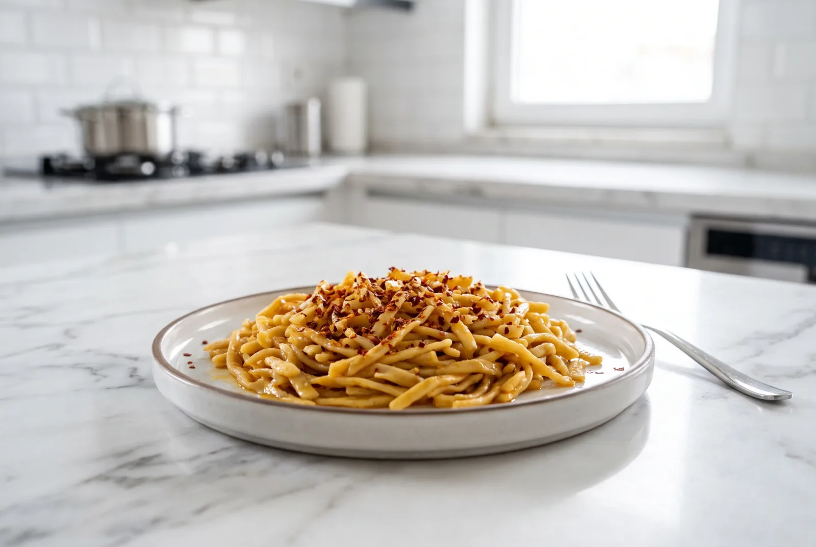 Noodles with Plenty of Red Pepper Flakes | A Spicy Classic for a Crowd