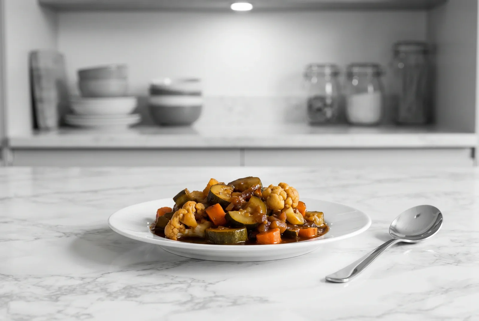 Branston-style pickle — British mixed vegetables in sweet vinegar sauce